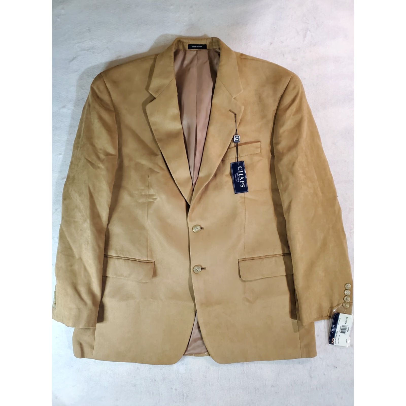 Ralph Lauren Ralph Lauren Chaps Signature Mens Faux Suede Suit Coat Size 48R Tan NWTs Size 48R - 2 Thumbnail