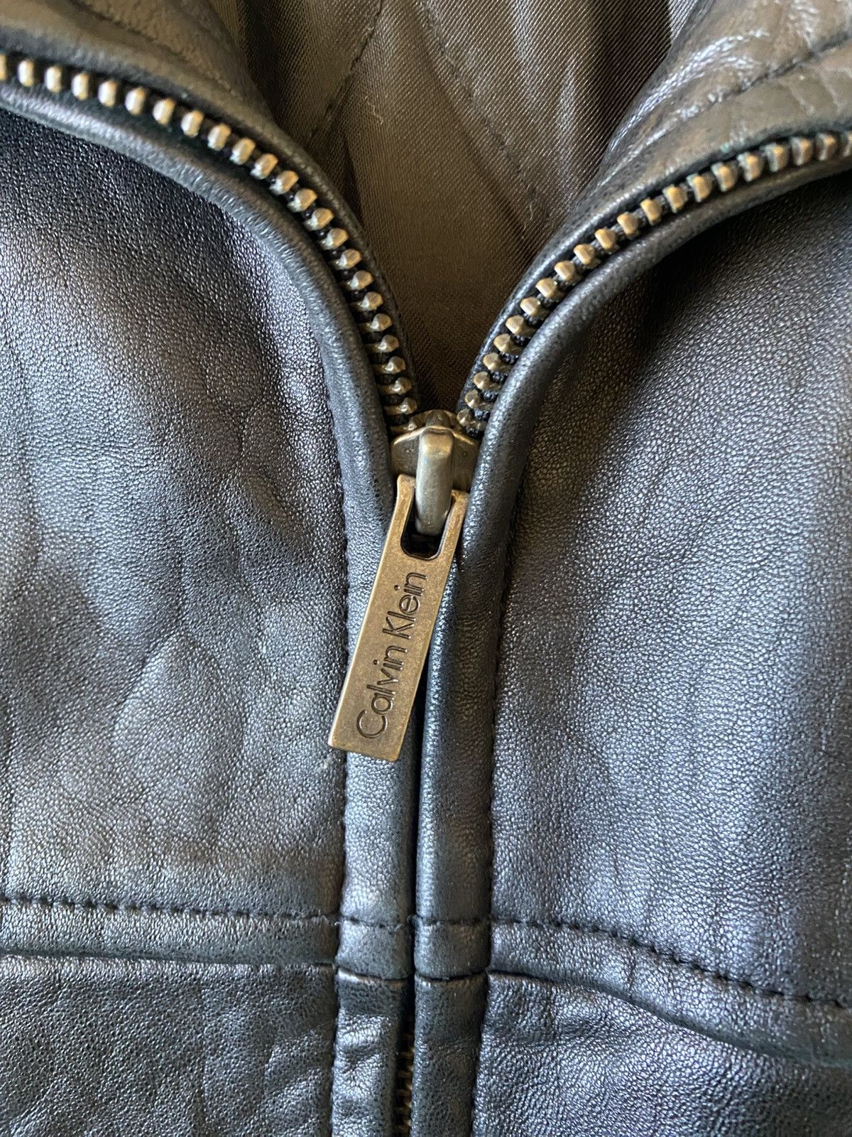 Calvin Klein Clavin Klein Vintage Black Leather Jacket Mens Large Size US L / EU 52-54 / 3 - 3 Thumbnail