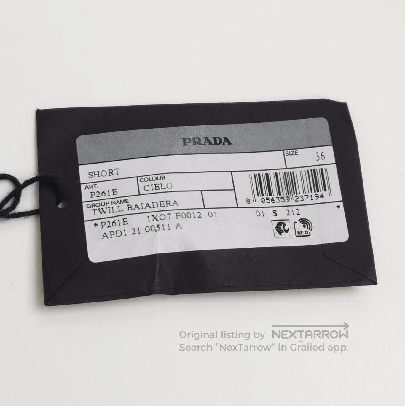 Prada Prada Striped Logo Cotton Shorts for Women . Size 35" - 5 Thumbnail