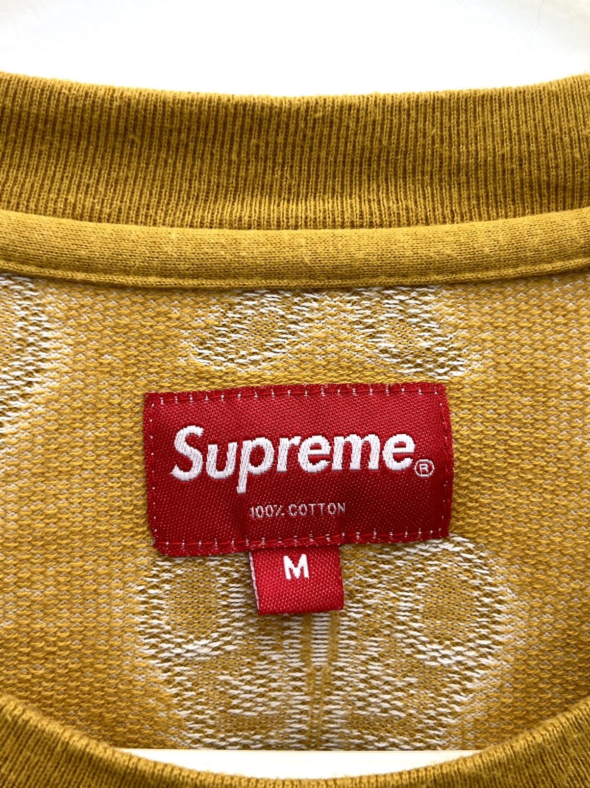 Supreme Supreme Butterfly Jacquard Sweater Yellow Cream Medium SS18 Size US M / EU 48-50 / 2 - 4 Thumbnail