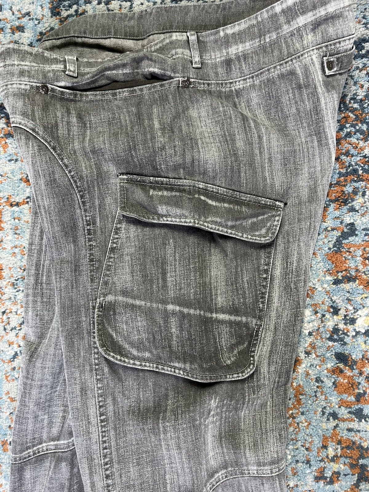 Designer × Ferre × Vintage Vintage 90s Ferre Jeans crazy cargo denim pants with zippers Size US 38 / EU 54 - 16 Thumbnail