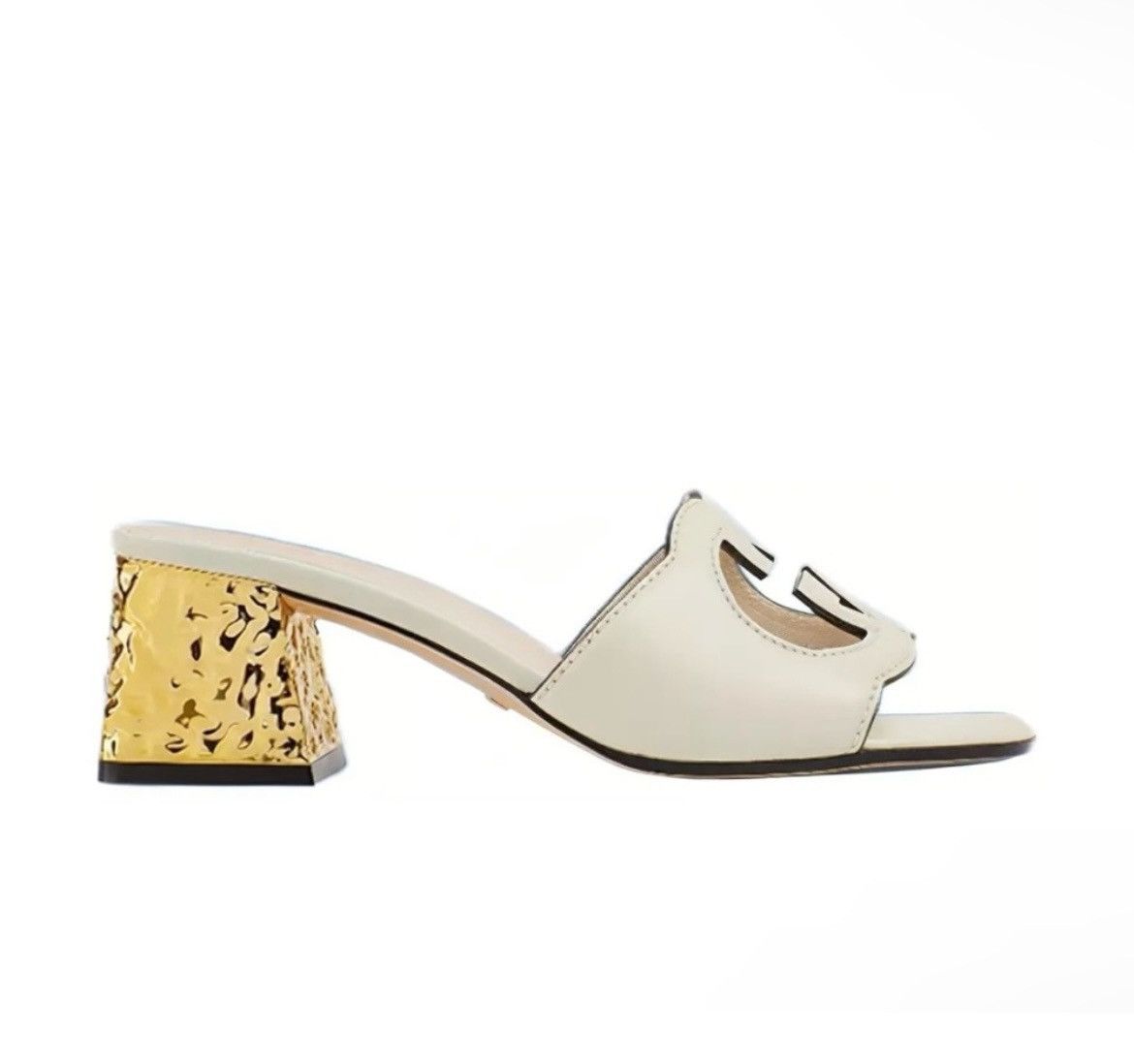 Gucci Gucci Women Interlocking G Cutout Sandal size 34.5 Size US 4.5 / IT 34.5 - 2 Thumbnail