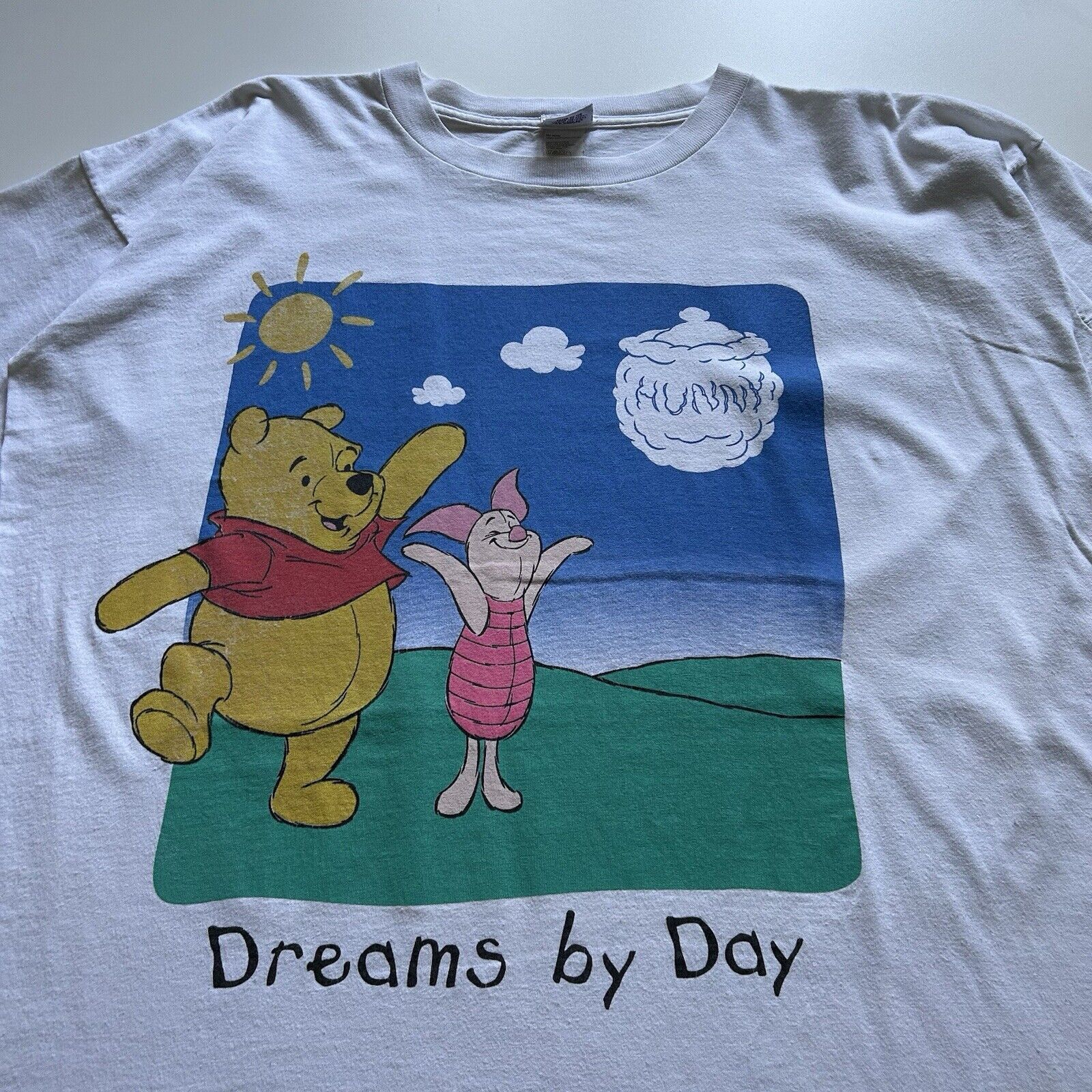 Disney Vintage 90s Winnie The Pooh Piglet Disney T Shirt XXL White Size US XXL / EU 58 / 5 - 2 Thumbnail