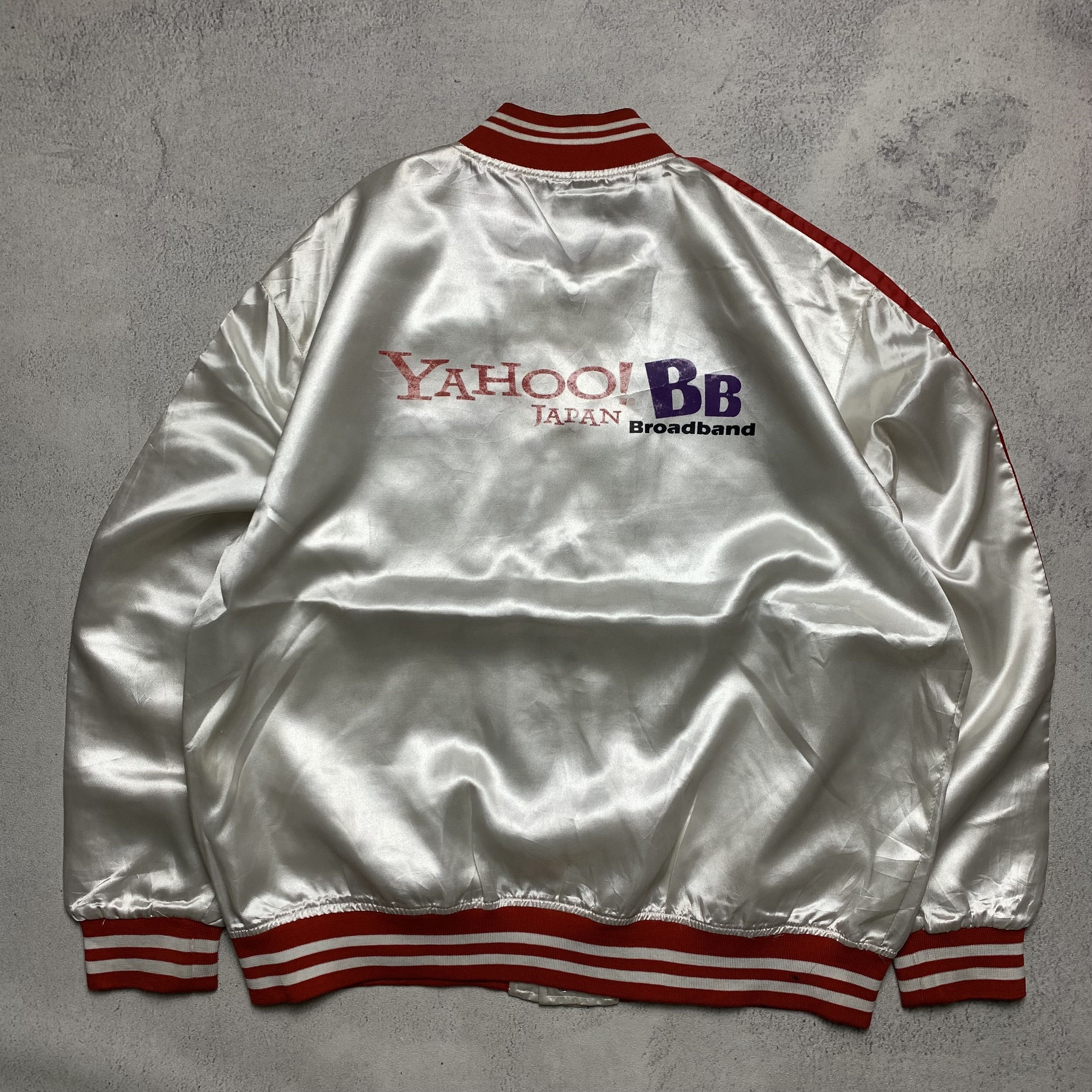 Vintage Vintage 90s Yahoo Broadband Japan Varsity Jacket Size US M / EU 48-50 / 2 - 1 Thumbnail