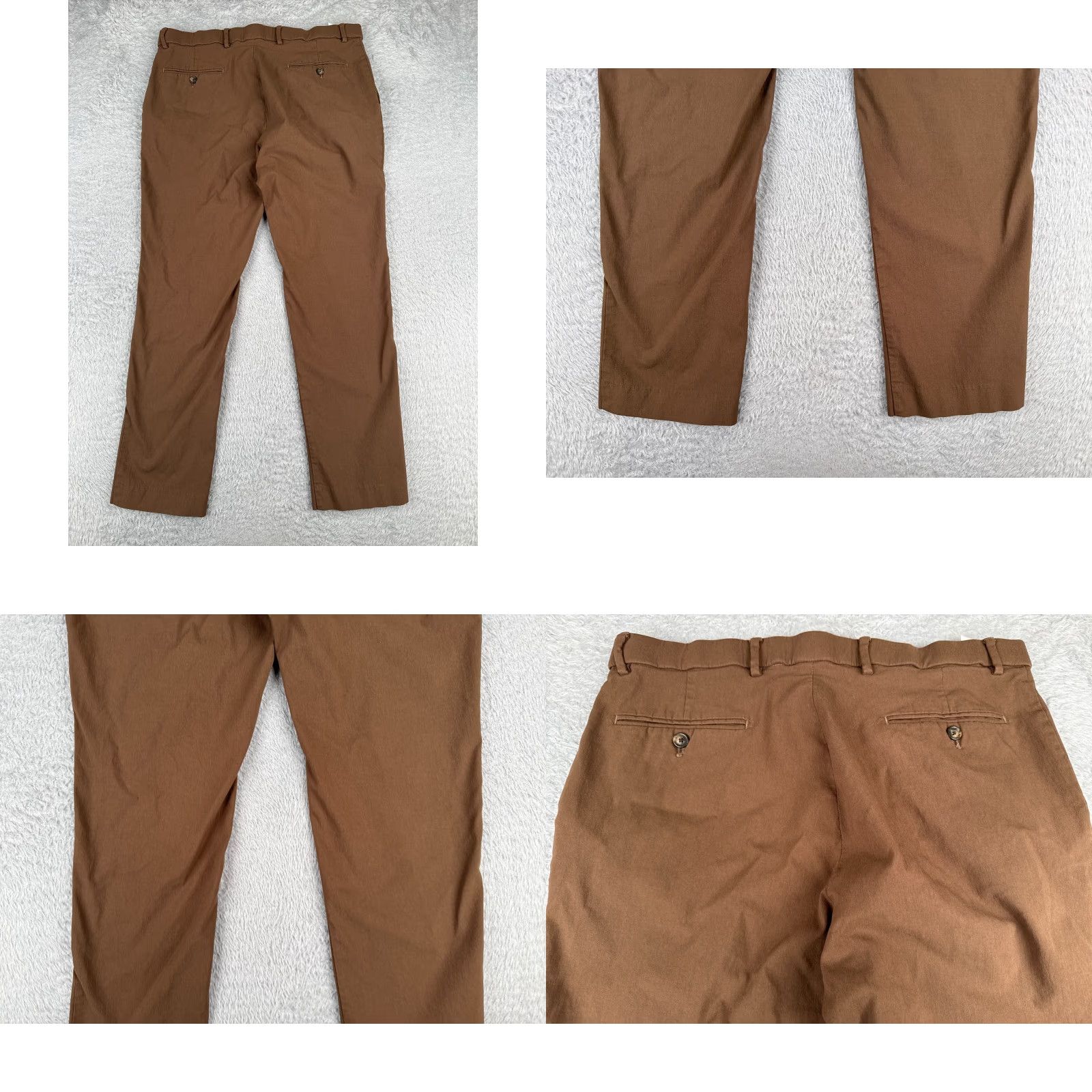 Eddie Bauer Tommy Hilfiger Pants Mens 36 Brown Flat Front Rayon Nylon Blend Straight Leg 30L Size US 36 / EU 52 - 9 Thumbnail