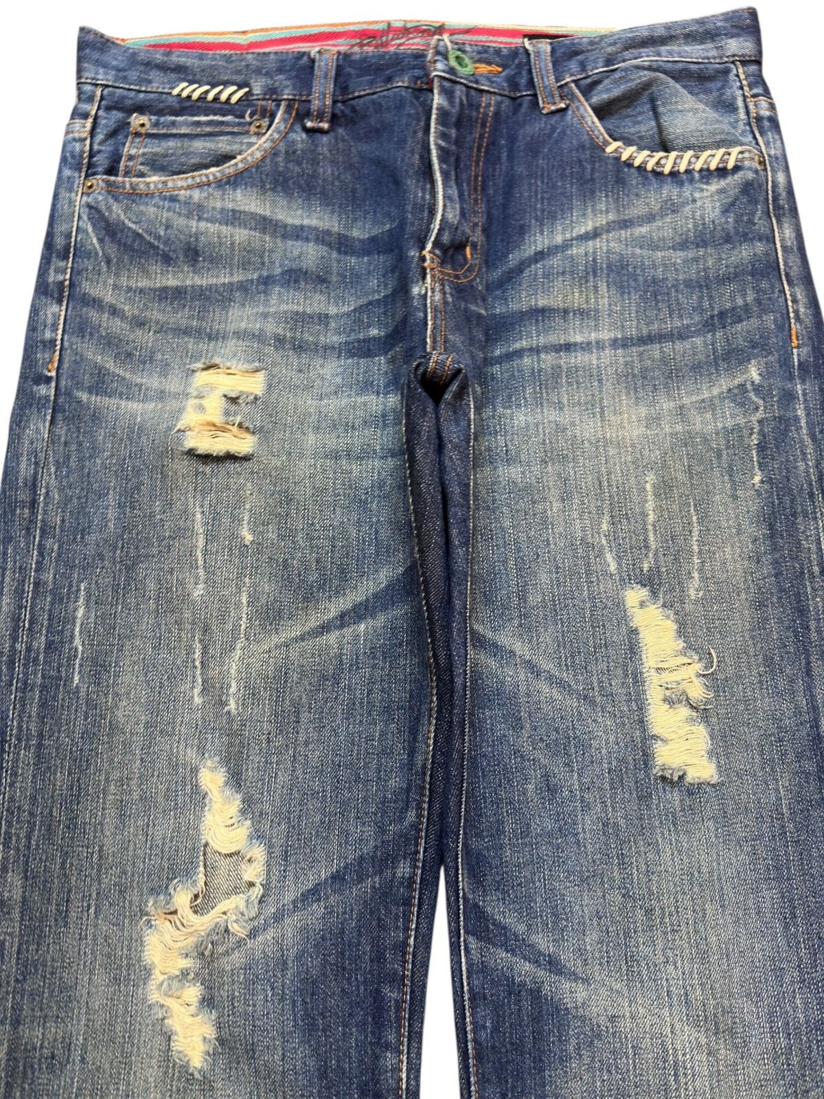 Billabong Vintage Billabong Skater Grunge Distressed Denim Size US 33 - 2 Thumbnail