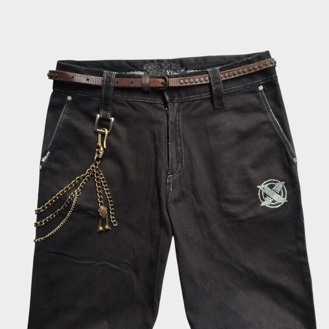 If Six Was Nine × Japanese Brand × Le Grande Bleu (L.G.B.) Xfrm "Tranform" Rhinestone glitter sticth pant Size US 29 - 3 Thumbnail