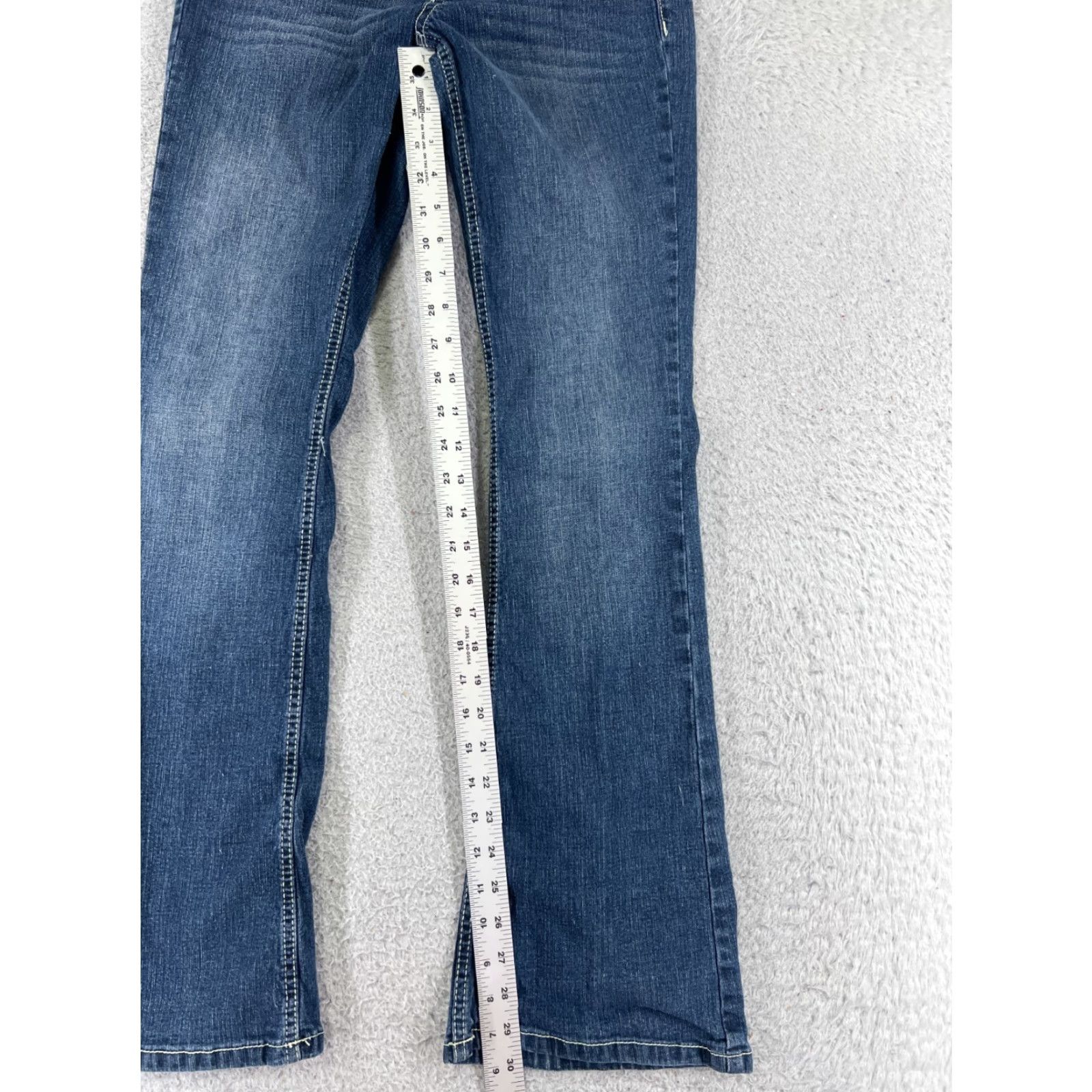 Vintage No Boundaries Jeans Womens 9 Blue Denim Flare Med Wash Ramie Blend 26x30 Size 30" / US 8 / IT 44 - 7 Thumbnail
