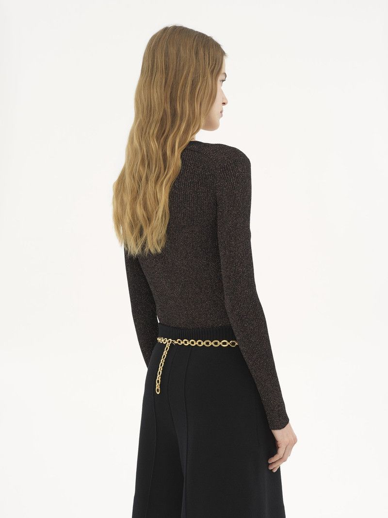 Chloe o1loc1c11125 Pullover in Black/Gold lurex Size XS / US 0-2 / IT 36-38 - 4 Thumbnail