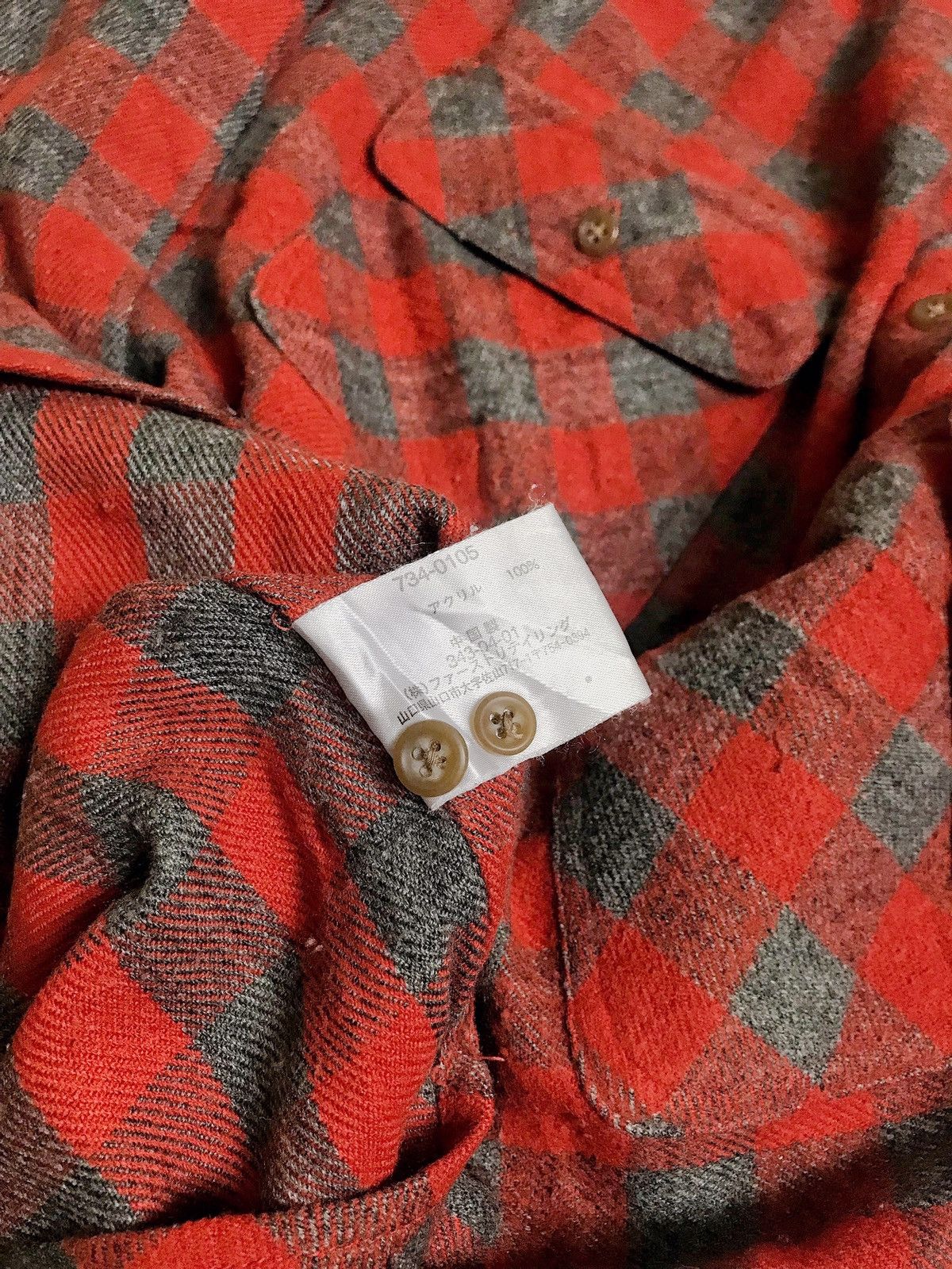 Japanese Brand × Uniqlo × Vintage Uniqlo Double Pocket Vintage Plaid Wool Flannel Size US XL / EU 56 / 4 - 7 Thumbnail