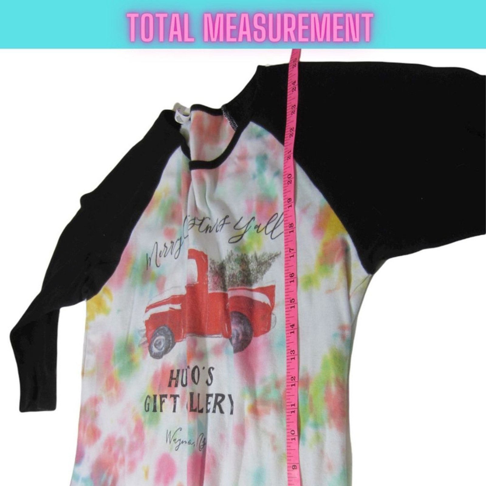 Handmade Retro Holiday Tie Dye Baseball Tee Bella Canvas M Size M / US 6-8 / IT 42-44 - 7 Thumbnail