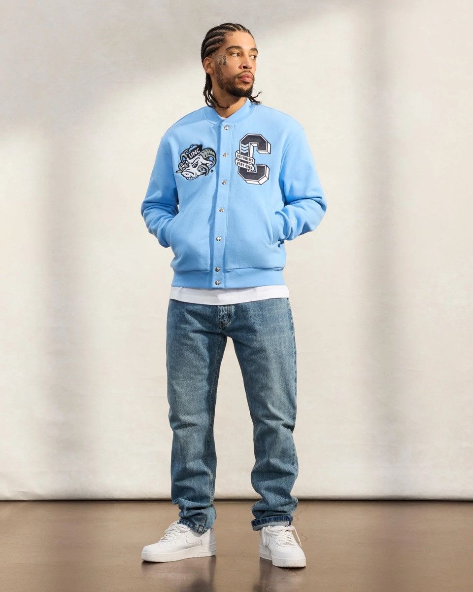 October's Very Own OVO x Tar Heels Blue Fleece Varsity Jacket Size US S / EU 44-46 / 1 - 6 Thumbnail