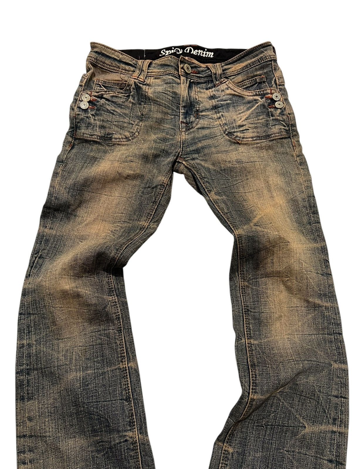 If Six Was Nine × Japanese Brand × Le Grande Bleu (L.G.B.) Spicy denim mudwash flared Denim pants Size US 29 - 3 Thumbnail
