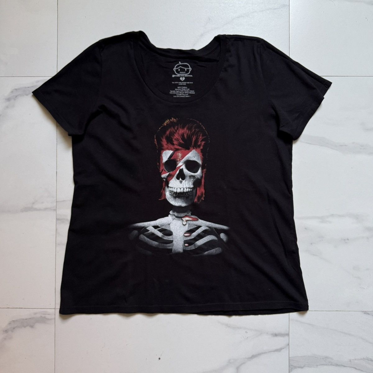 Band Tees Vintage David Bowie Skull T-Shirt Size L / US 10 / IT 46 - 2 Thumbnail