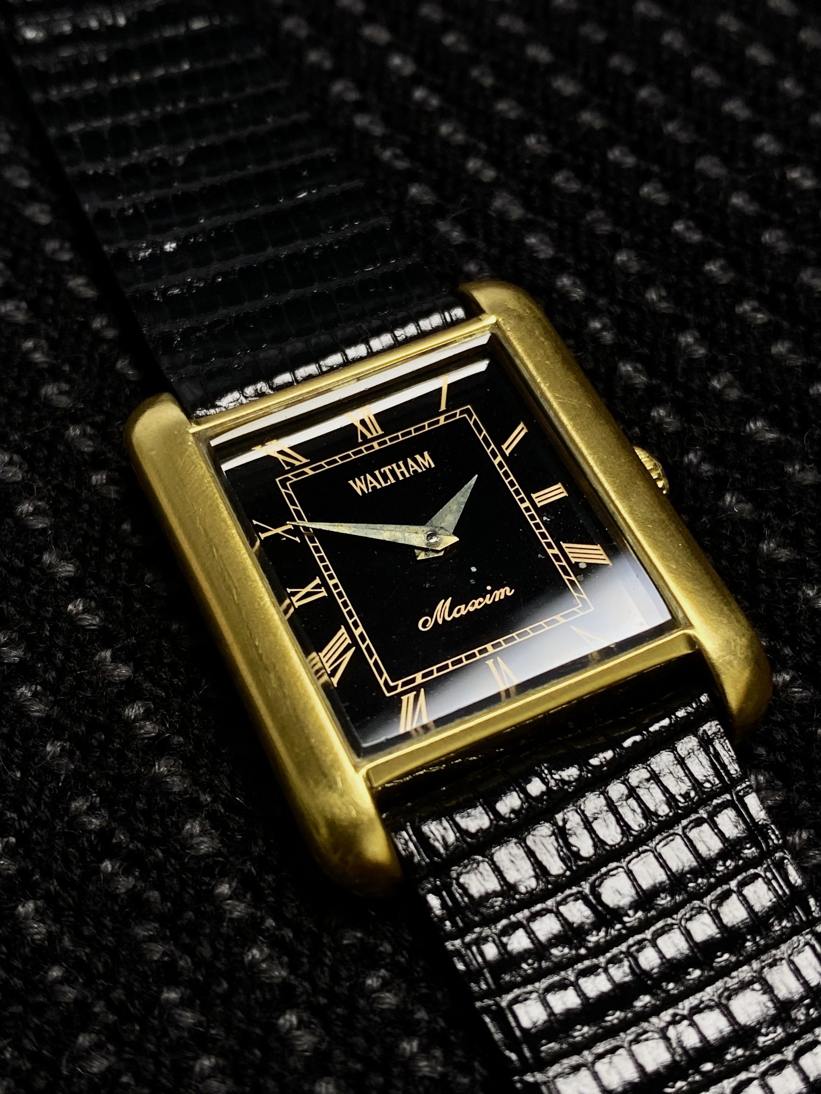 Vintage 💥 Vintage Waltham Maxim Stone Dial Tank Size ONE SIZE - 2 Thumbnail