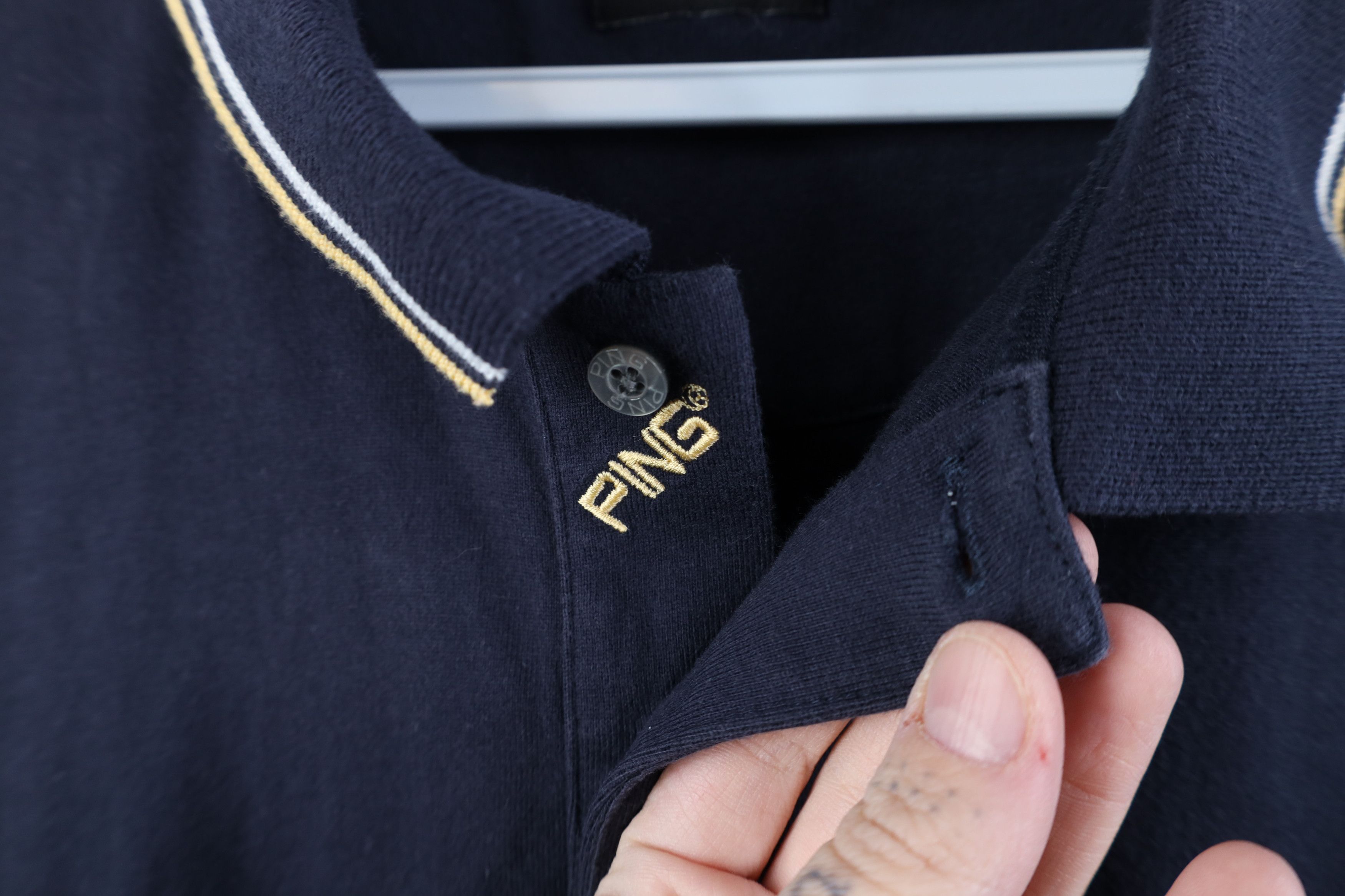 PING Vintage 90s Ping Golf Collared Golfing Polo Shirt Navy Blue Size US XL / EU 56 / 4 - 10 Thumbnail