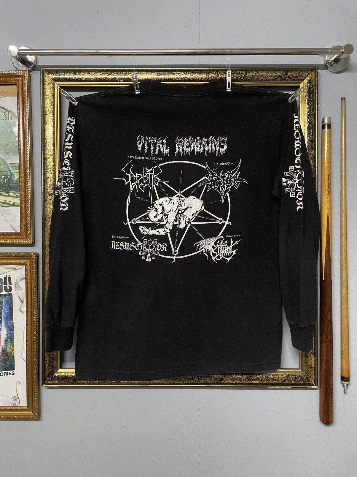 Vintage Vintage Late 1990s Vital Remains Og American Death Metal 666 Size US M / EU 48-50 / 2 - 11 Thumbnail