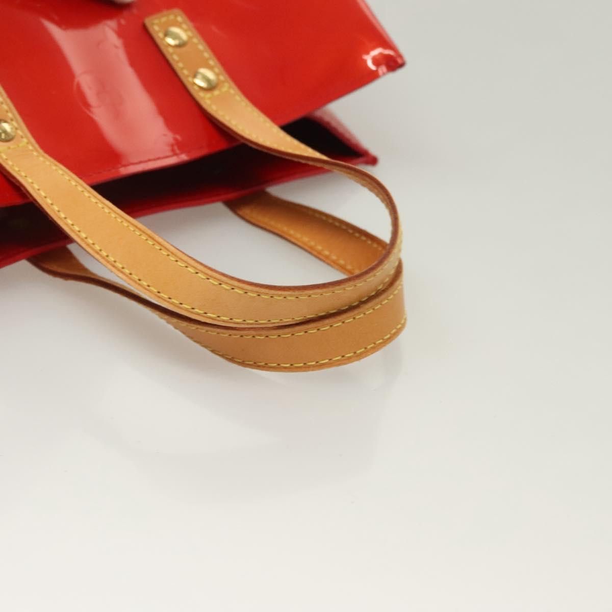 Louis Vuitton LOUIS VUITTON Monogram Vernis Reade PM Hand Bag Red Rouge Size ONE SIZE - 8 Thumbnail