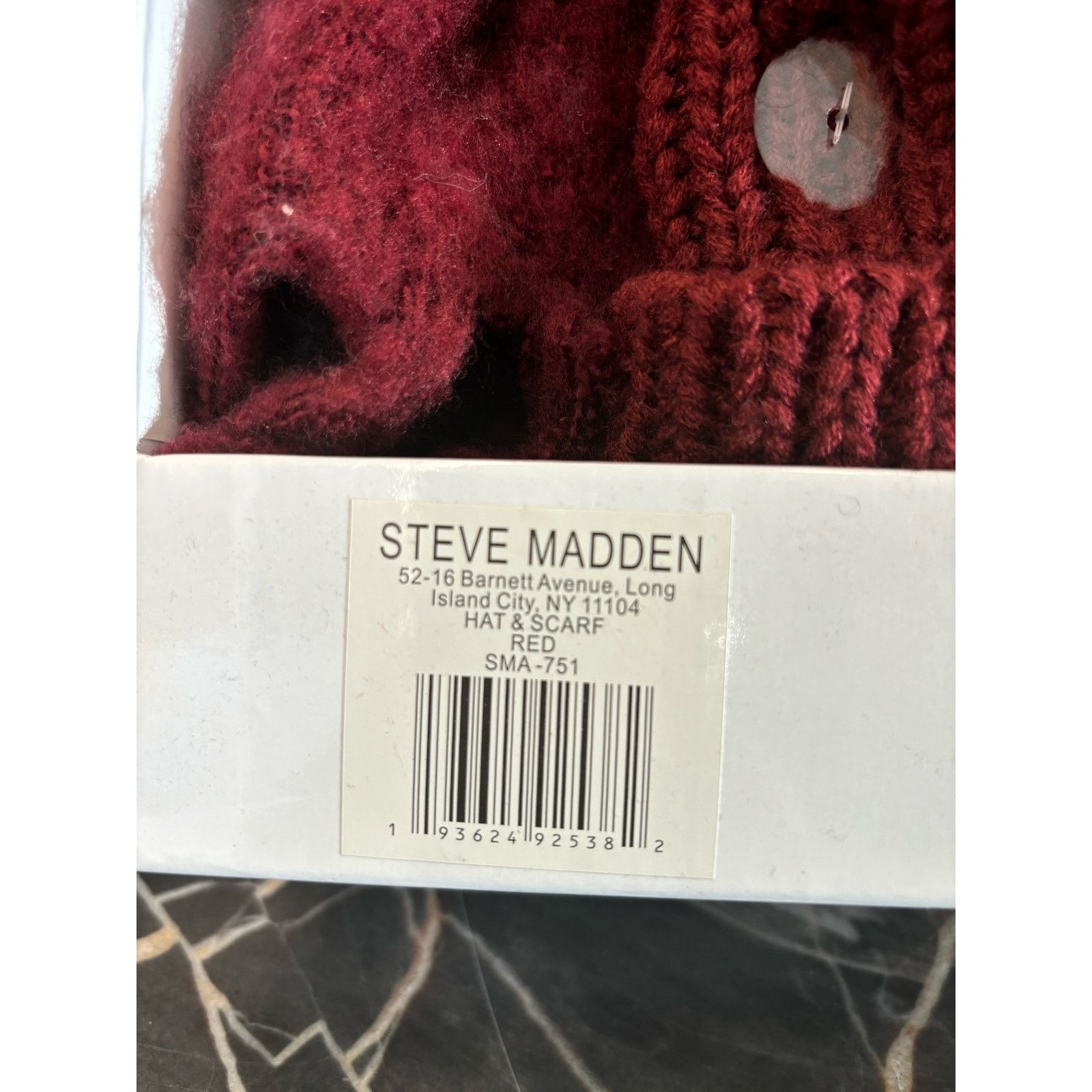 Steve Madden Steve Madden burgundy, hat and beanie set Size ONE SIZE - 3 Thumbnail