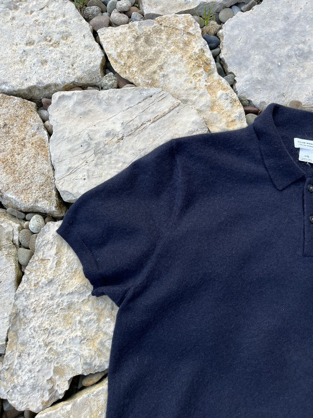 Club Monaco Club Monaco 100% Italian cashmere knit polo tee sweater Size US M / EU 48-50 / 2 - 8 Thumbnail