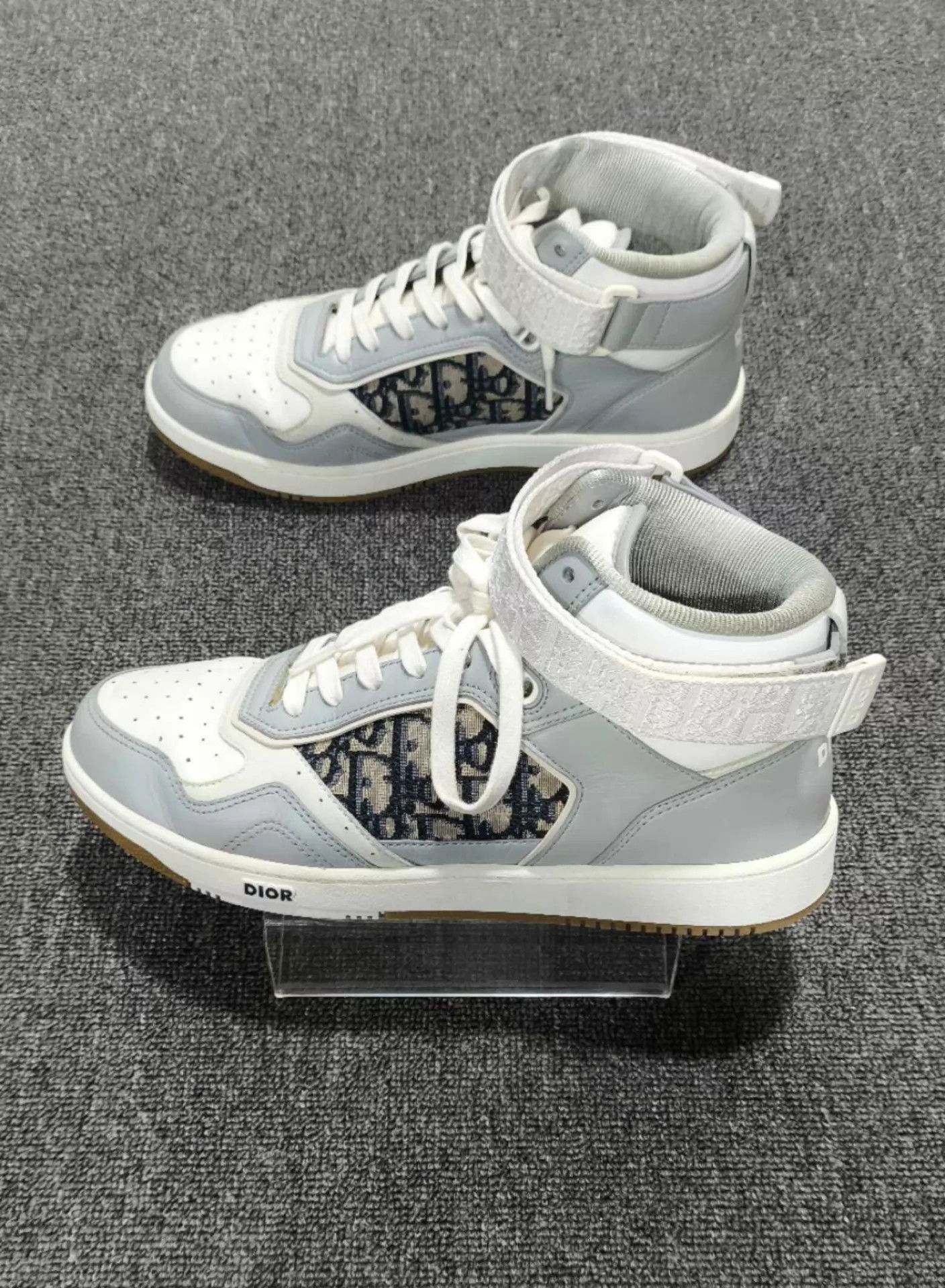 Dior Dior b27 high top velcro gray skate shoes 44 Size US 11 / EU 44 - 4 Thumbnail