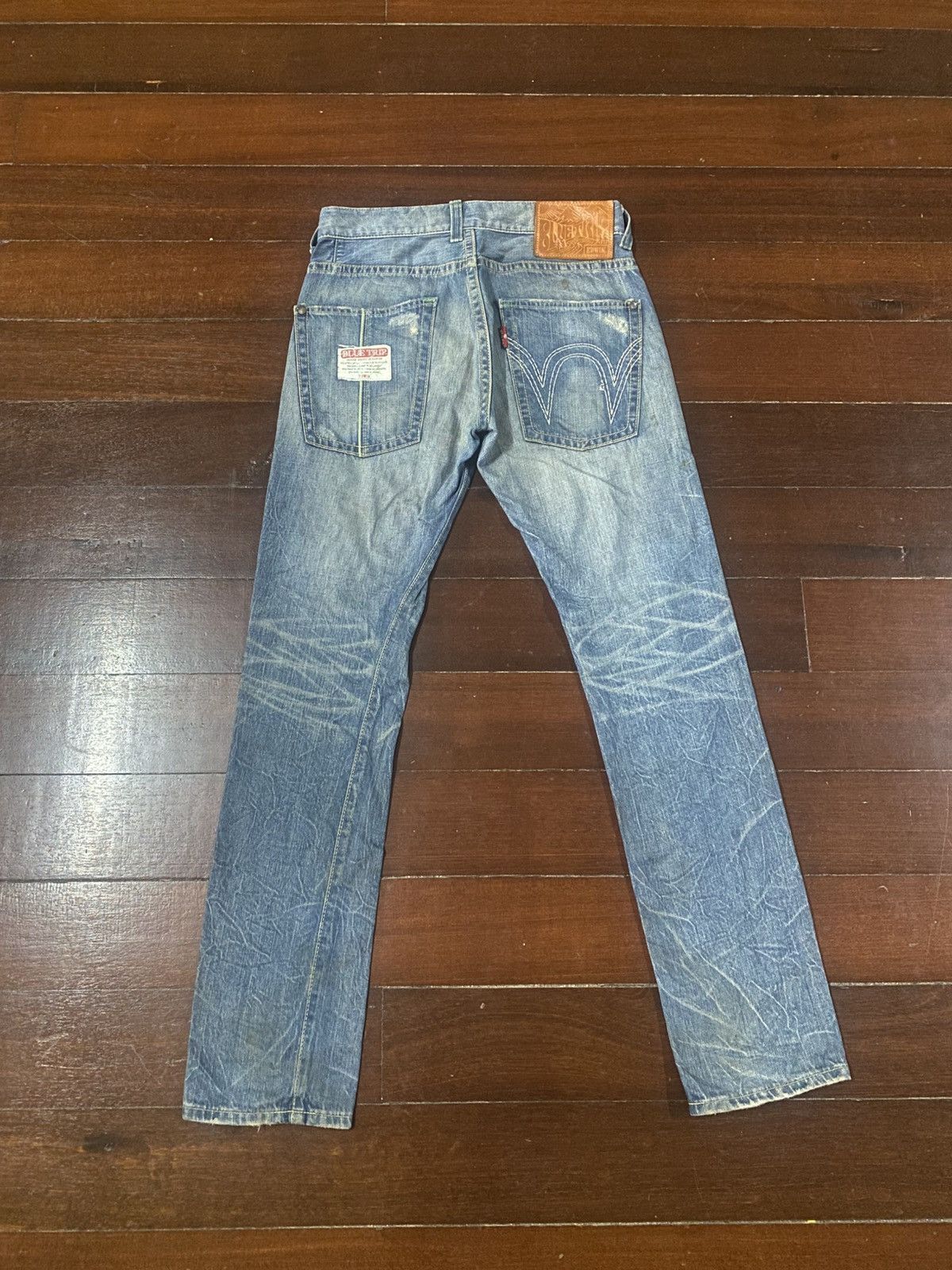 Edwin Fire Edwin bluetrip Flare Distressed Denim mud wash faded Size US 34 / EU 50 - 8 Thumbnail