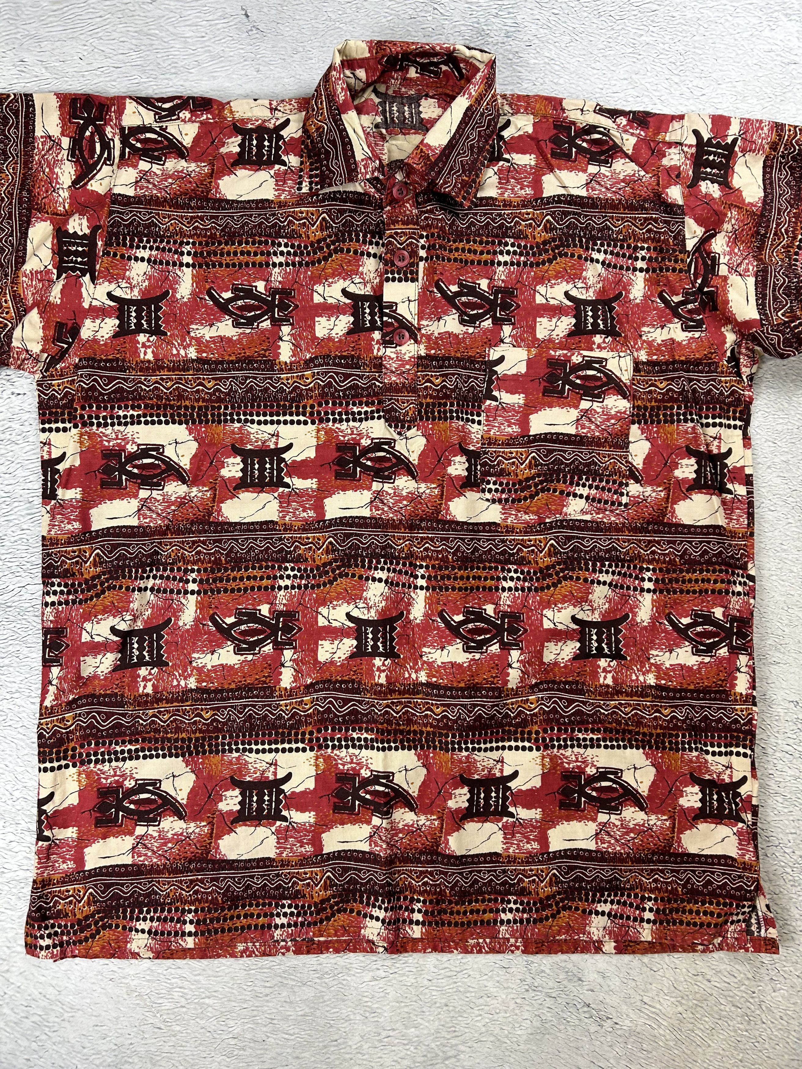 Flannel × Japanese Brand × Vintage Vintage Chinese shirts Monogram AOP Oldmoney Oversize Size US XL / EU 56 / 4 - 3 Thumbnail