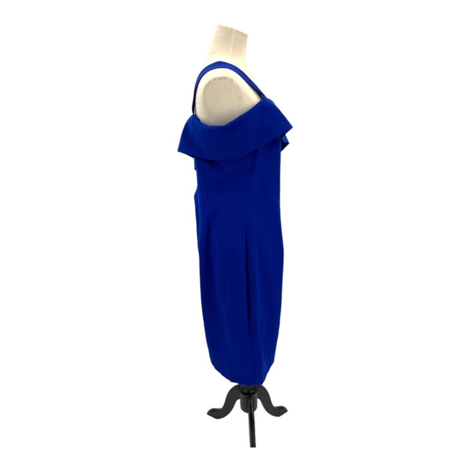 Other Marina Blue One-Shoulder Sheath Dress Size 16 NWOT $159 MSRP Size XXL / US 16-18 / IT 52-54 - 3 Thumbnail