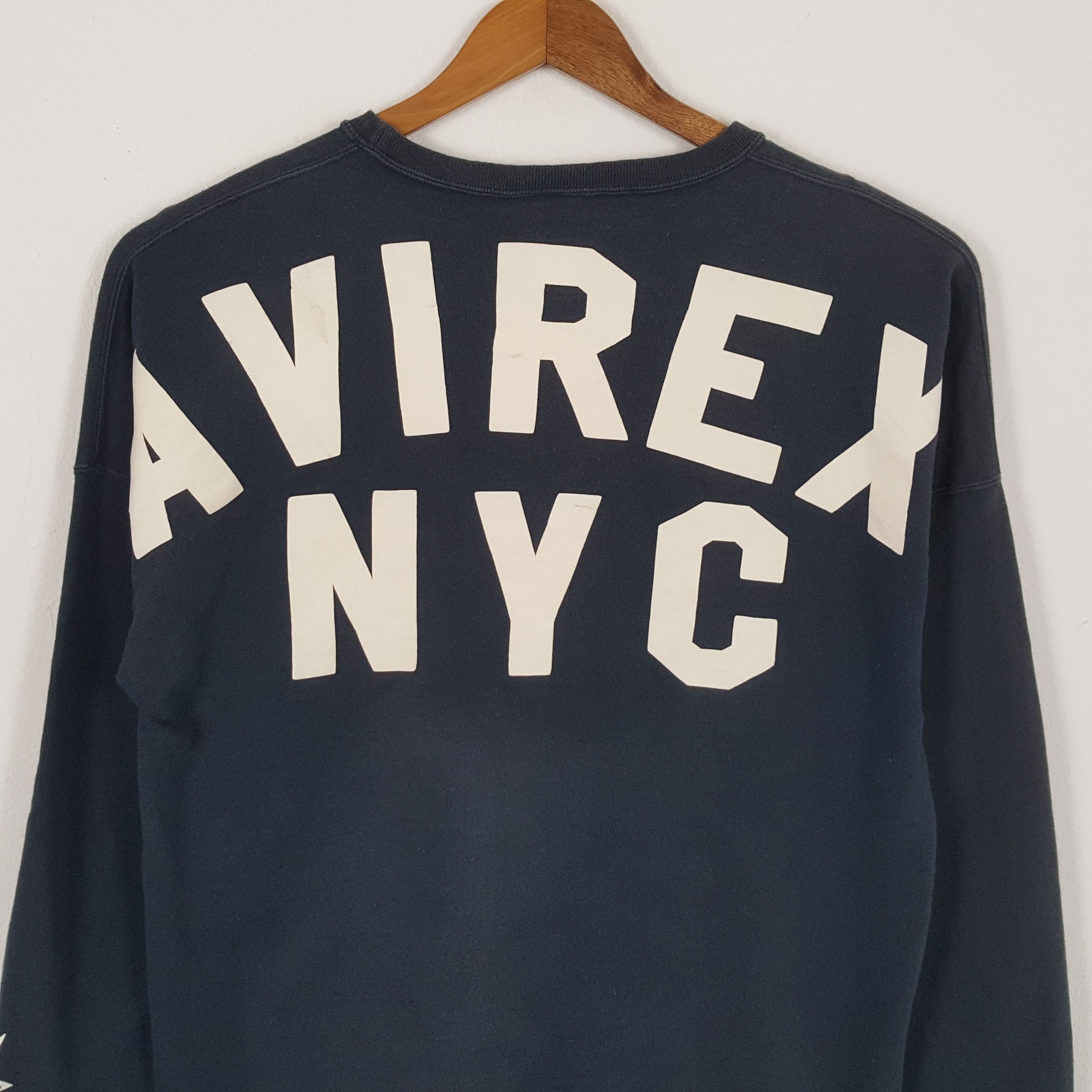 Avirex × Vintage Vintage AVIREX NYC Military Style Big Logo Sweatshirts Size US L / EU 52-54 / 3 - 2 Thumbnail