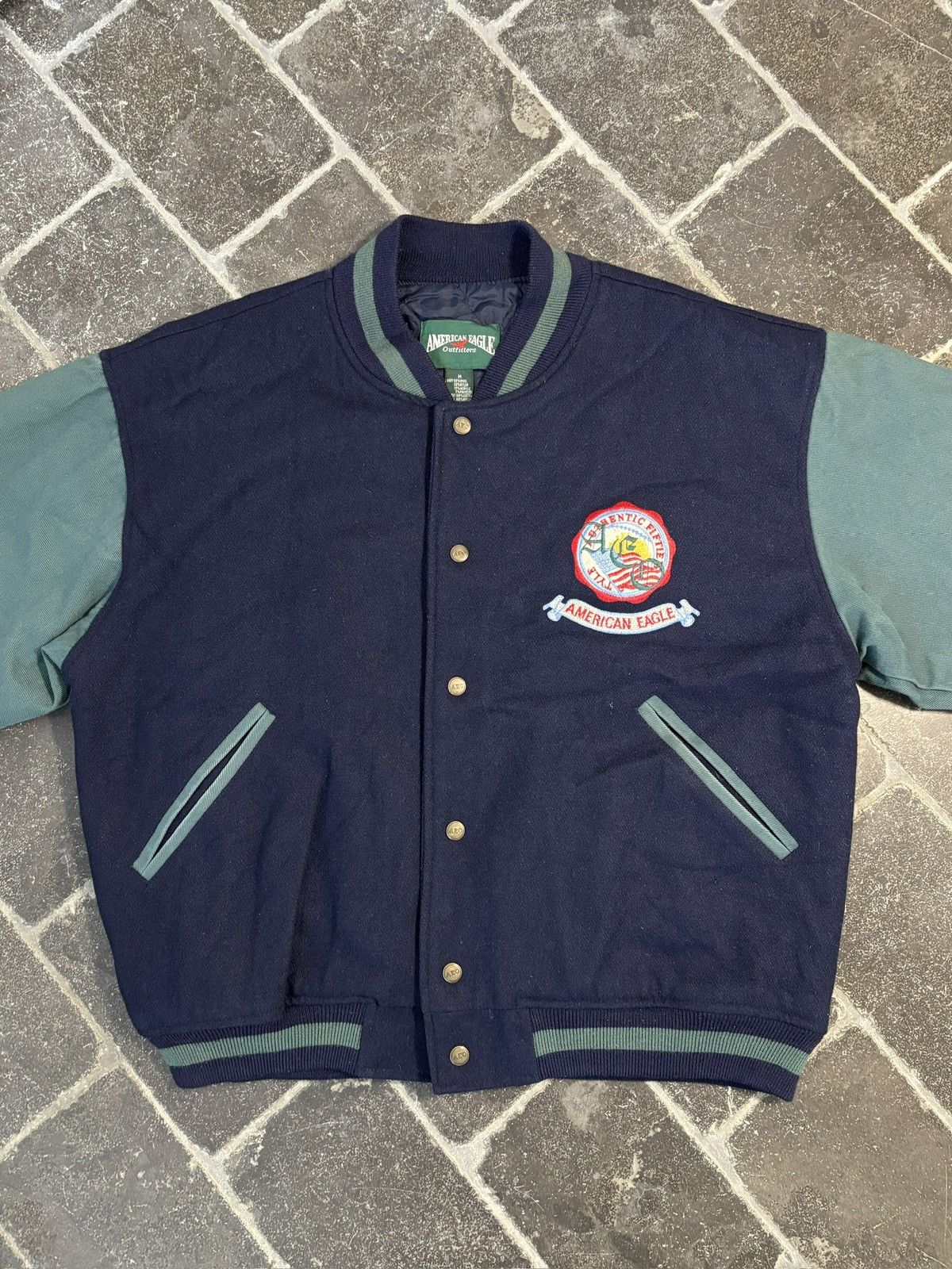 American Eagle Outfitters 1990s American Eagle Vintage Bomber Jacket Chenille Patch M Size US M / EU 48-50 / 2 - 6 Thumbnail
