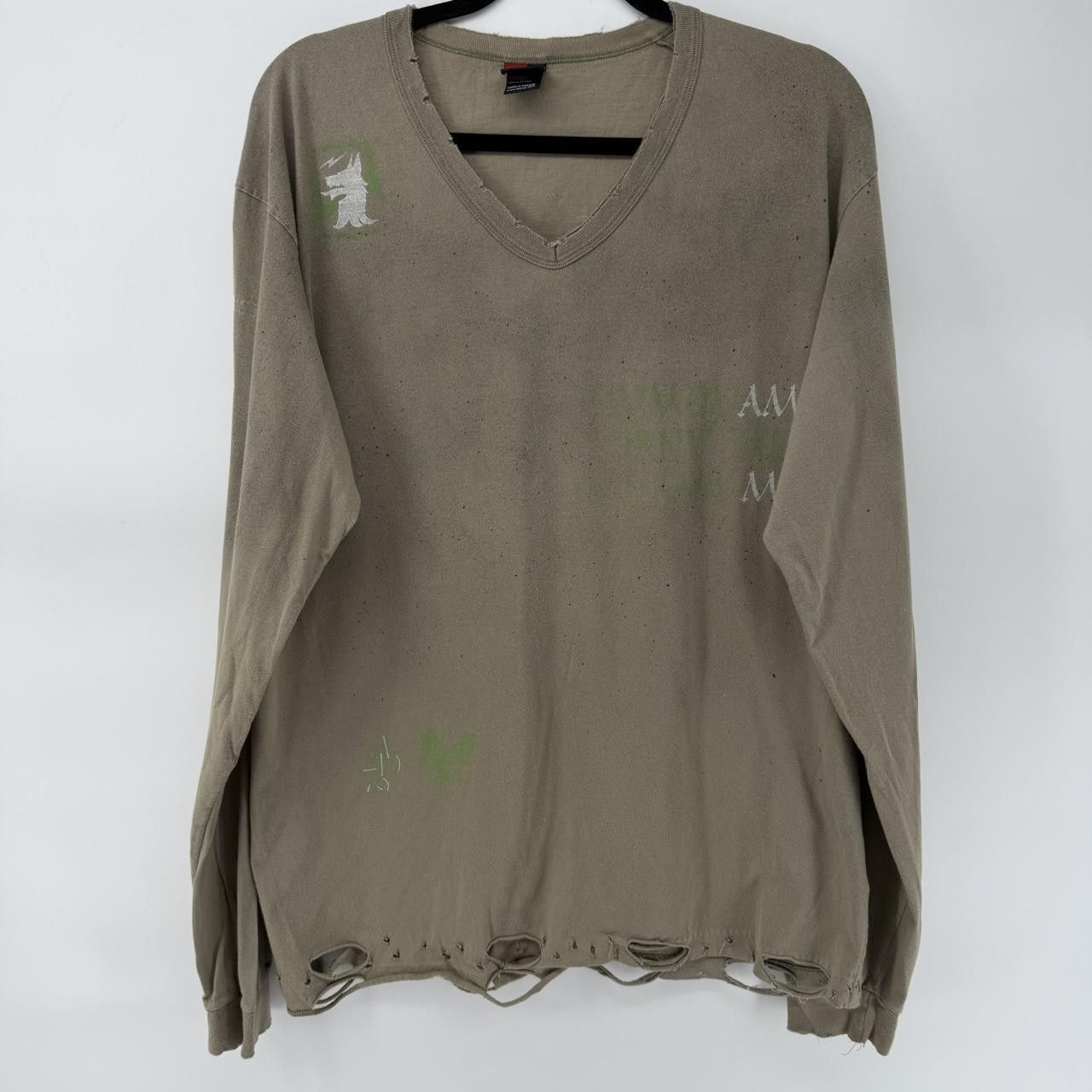 Diesel VTG Diesel Distressed Long Sleeve Shirt XXL Grunge Y2K Rare Size US XXL / EU 58 / 5 - 1 Thumbnail