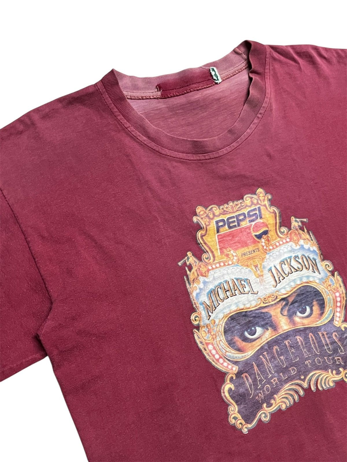 Band Tees Vintage 90s Michael Jackson Pepsi Dangerous Tour Band Tee Size US L / EU 52-54 / 3 - 4 Thumbnail