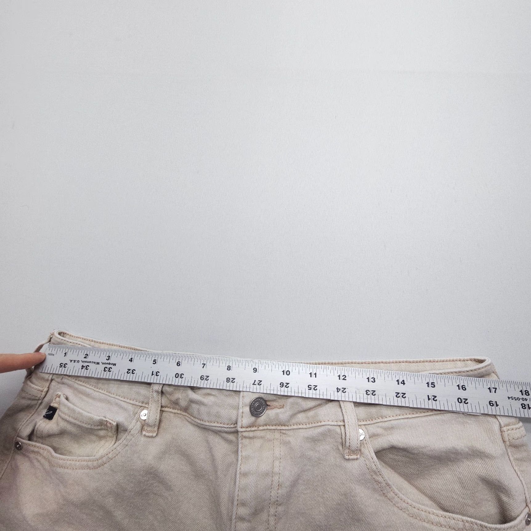 Vintage KanCan Jeans Womens 15 / 31 High Rise Slim Balloon Denim Beige 5-Pocket Relaxed Inseam 28" Baggy Tapered Vintage: No Size 36" / US 14 / IT 50 - 7 Thumbnail