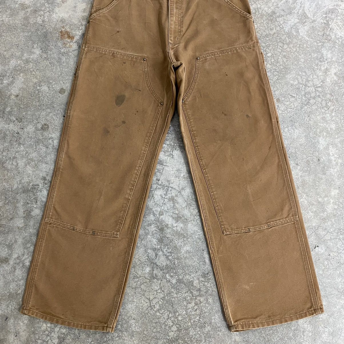 Carhartt Vintage Carhartt Double Knee Tan Dirty Carpenter Pants Size US 33 - 5 Thumbnail