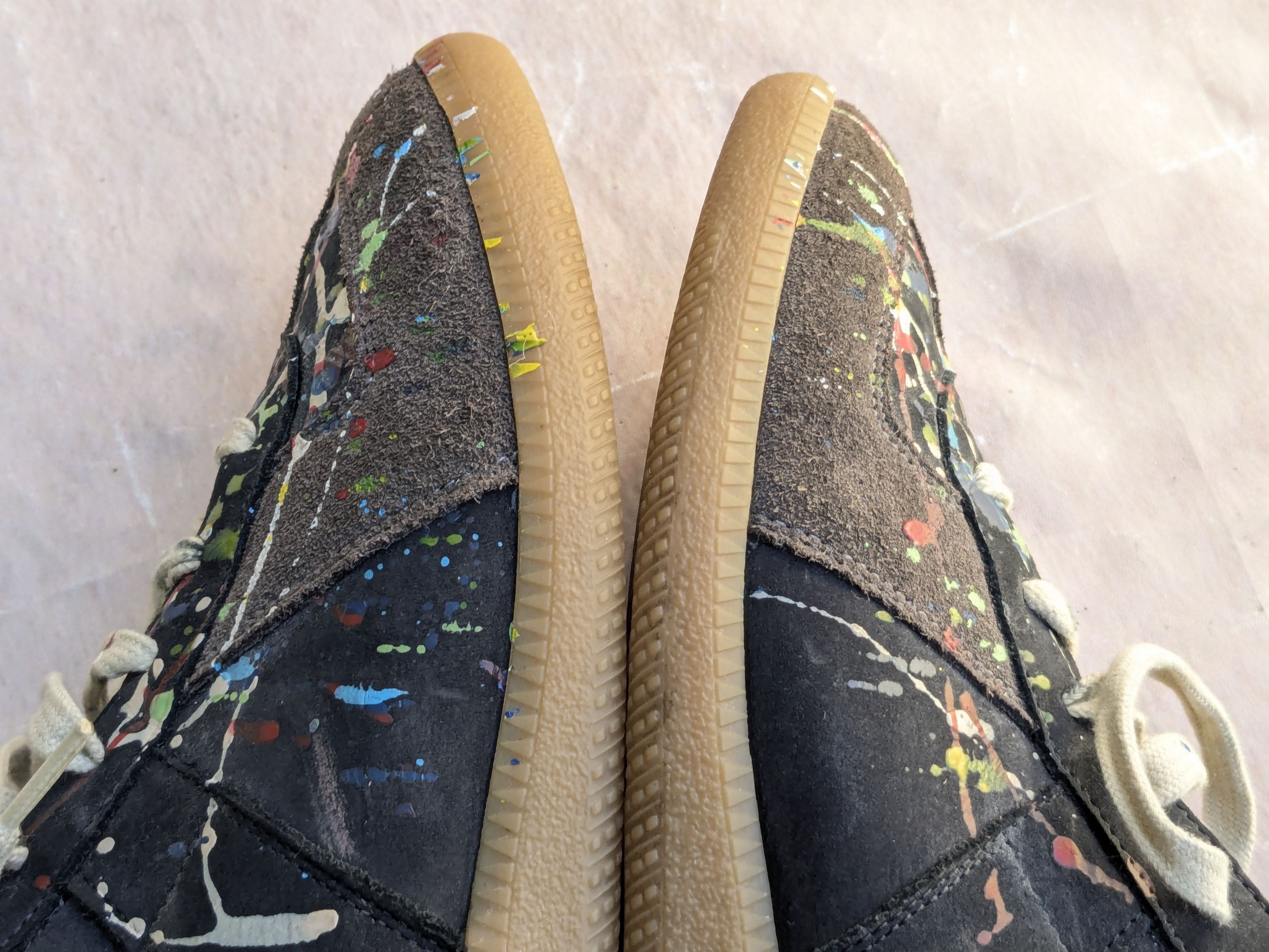 Maison Margiela Maison Margiela GAT Replica Black Paint Splatter 9 42 Low Size US 9 / EU 42 - 8 Thumbnail