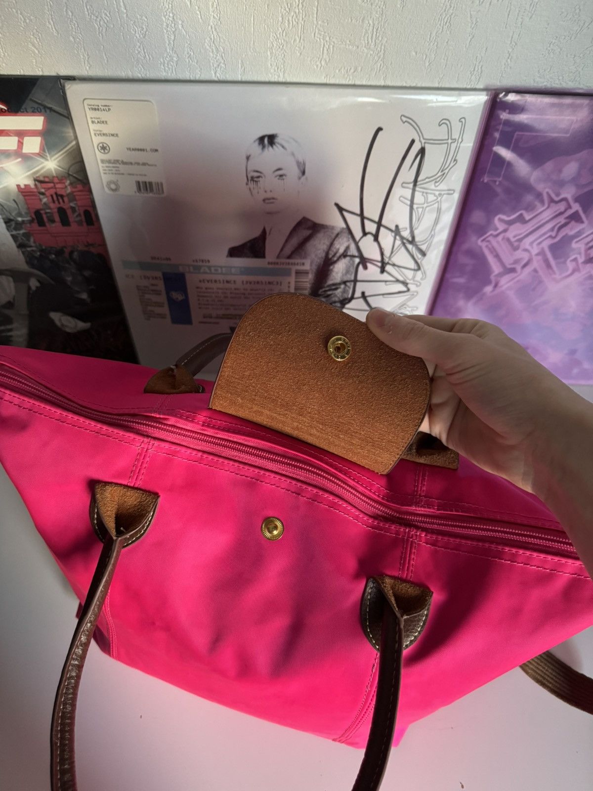 Longchamp Longchamp Le Pilage Pink Bag Archive Luxury Designer Size ONE SIZE - 13 Thumbnail