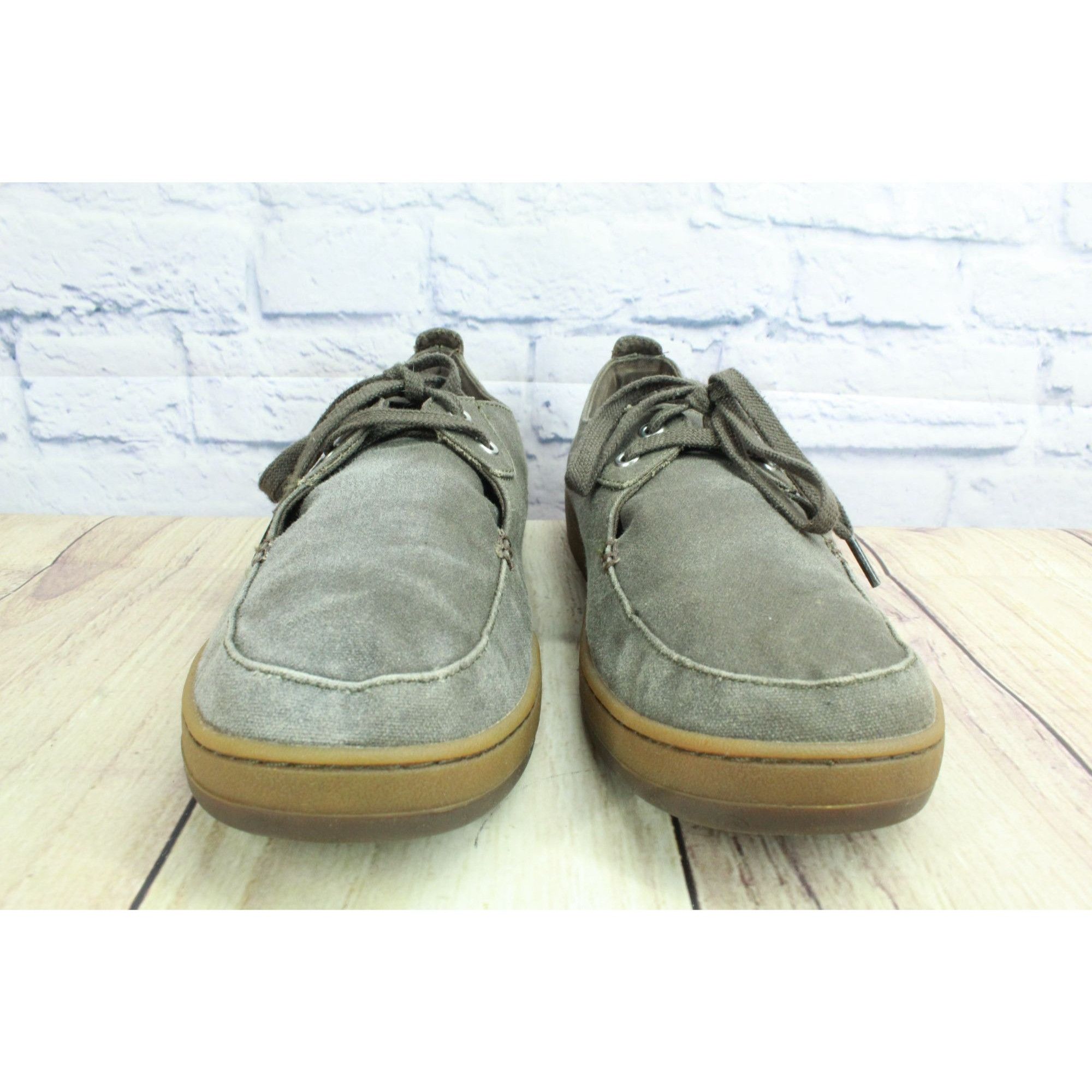 L.L. Bean LL Bean Men’s Brown Canvas 2-Eye Boat Shoes Size 11.5 Size US 11.5 / EU 44-45 - 4 Thumbnail