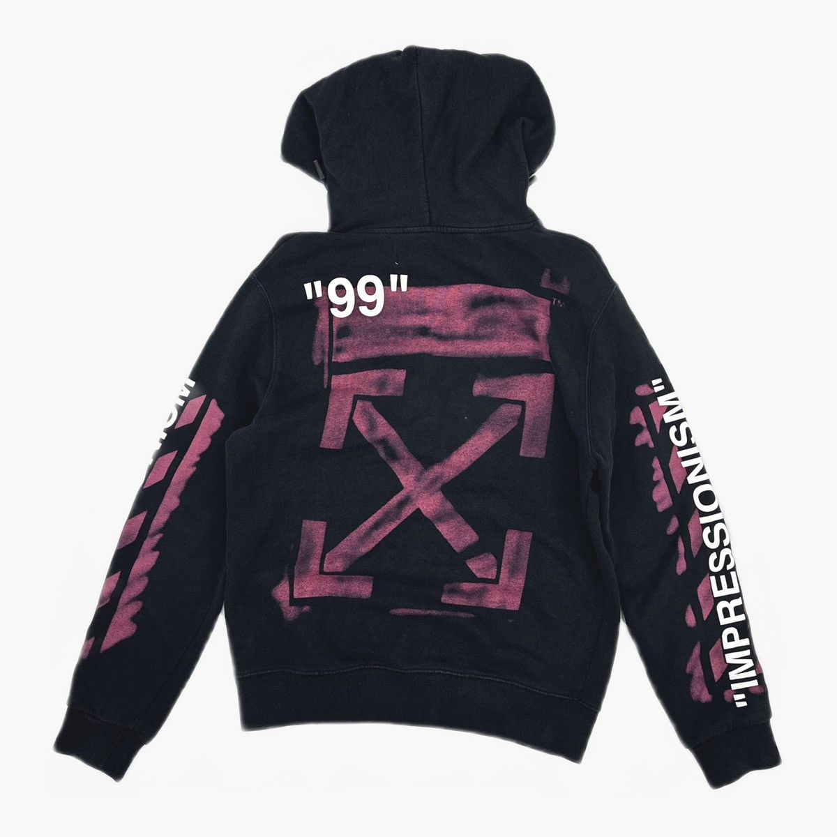 Off-White Off-White Diagonal Stencil Hoodie Size US S / EU 44-46 / 1 - 2 Thumbnail
