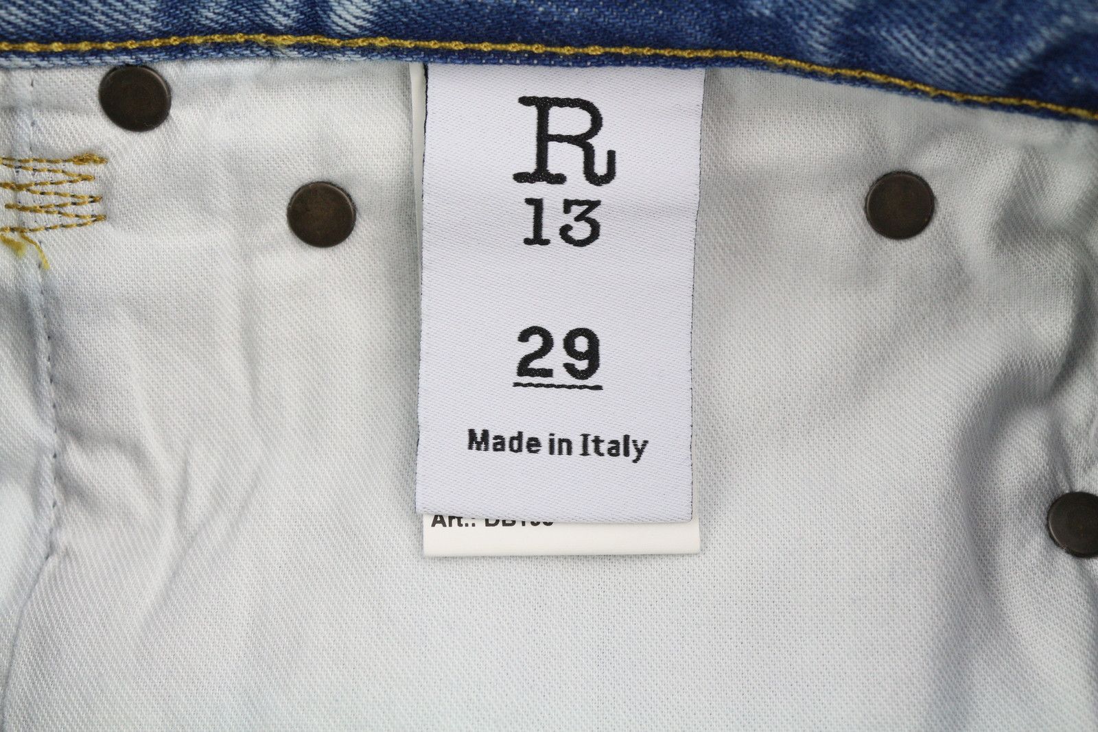 R13 BOYFRIEND 29 Washed Ankle Cropped Distress Bain 84462 Size 29" - 9 Thumbnail