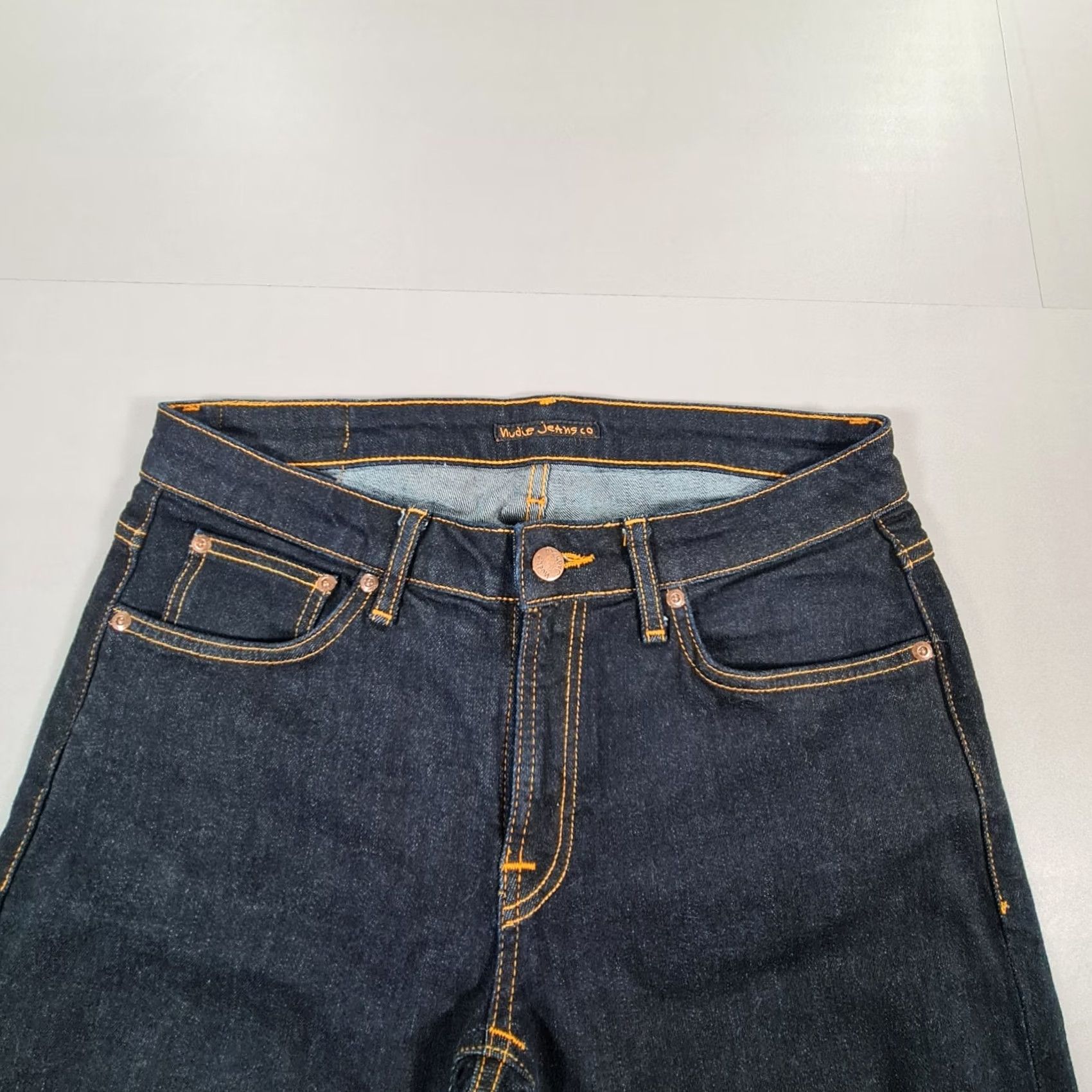 Denime Nudie Jeans Slim Skinny Denim Blue W32 L32 Stretch Zip Fly Regular Mens Jeans - 5-Pocket Design Size US 32 / EU 48 - 2 Thumbnail