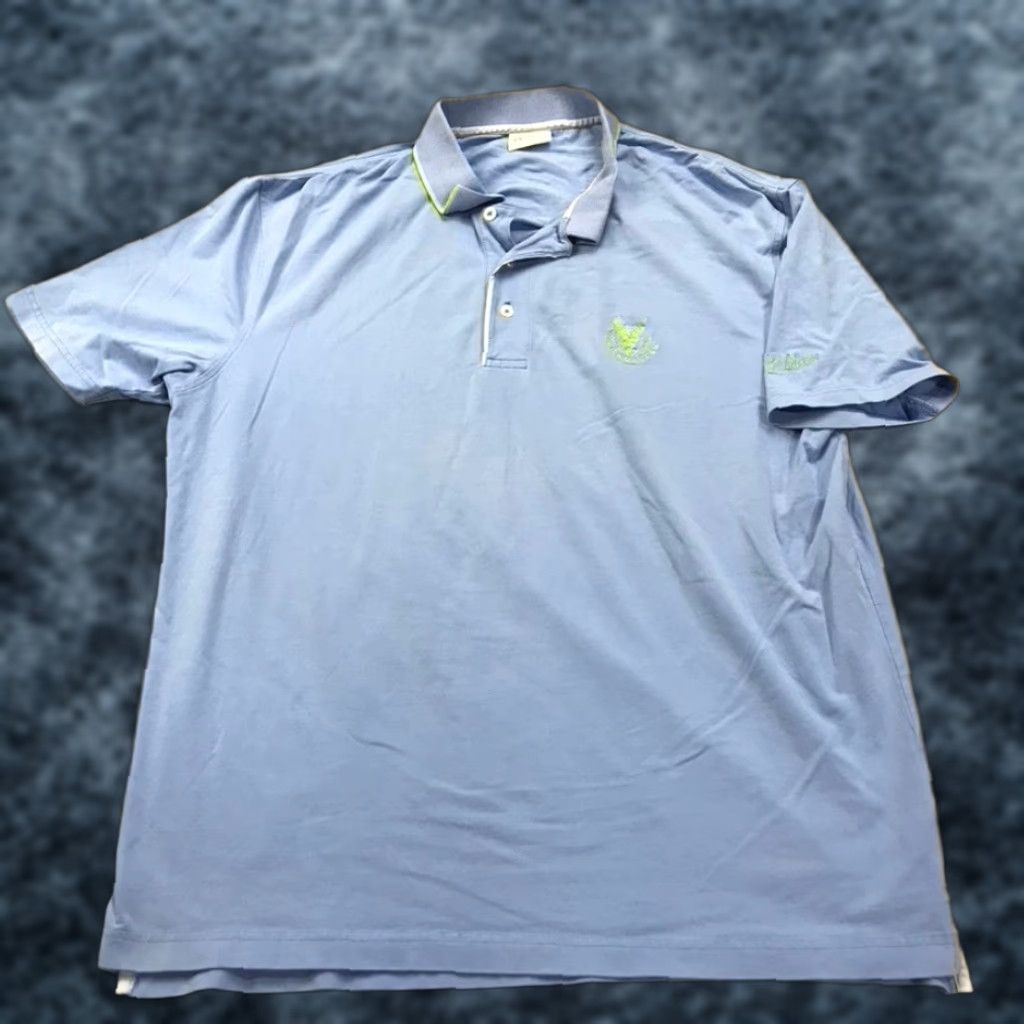 Oscar Jacobson Oscar Jacobson Gleneagles Golf Polo Shirt Mens Large Blue Cotton Blend Polo Shirts Casual Golf Men L Blue Oscar Jacobson Size US L / EU 52-54 / 3 - 1 Thumbnail