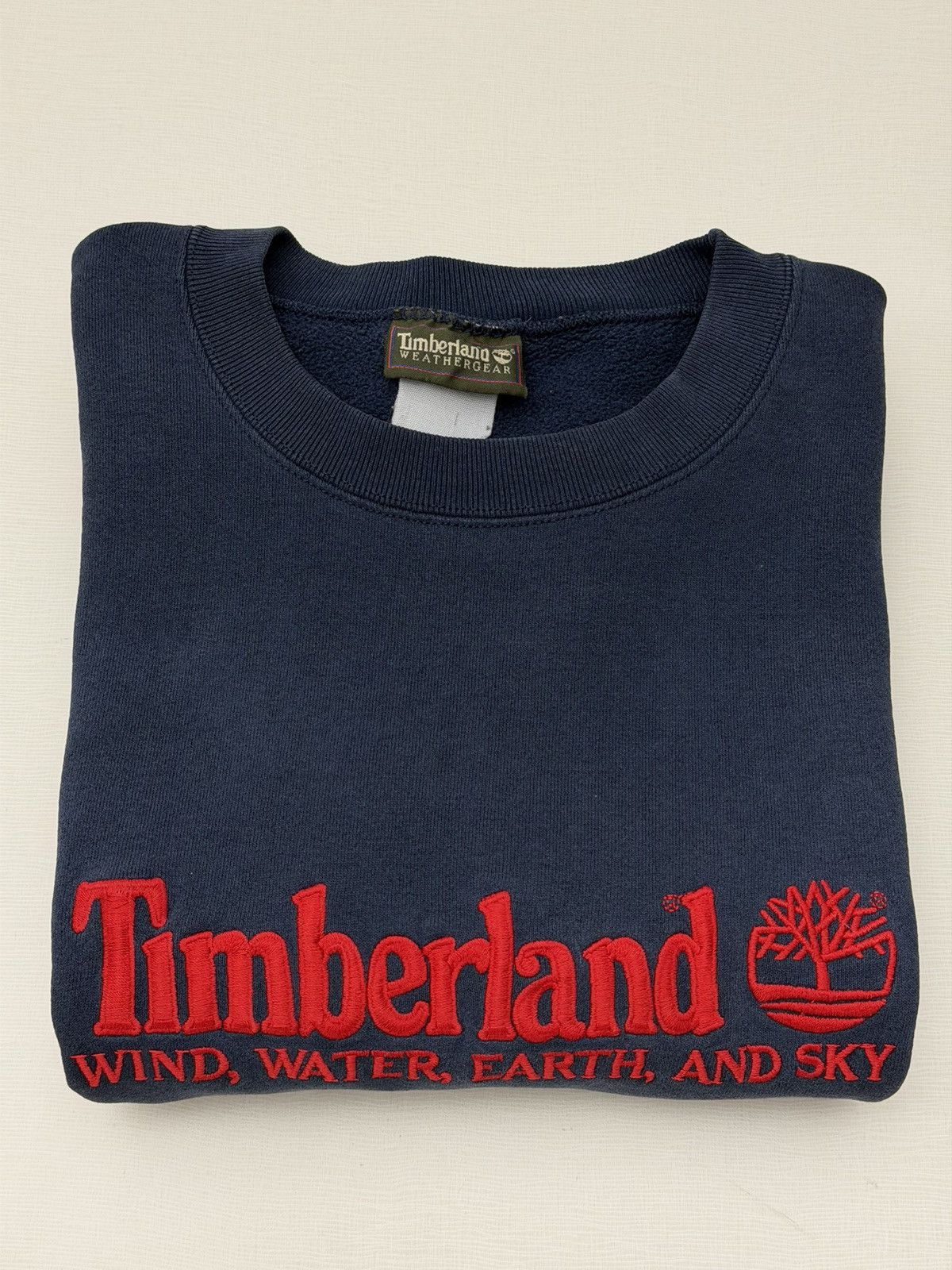 Supreme × Timberland Vintage 90s Timberland Weather Gear Embroidered Crewneck L Size US L / EU 52-54 / 3 - 1 Thumbnail