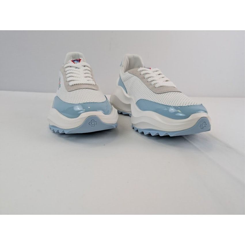 Casablanca o1rshd1 Leather Atlantis Sneaker in White / Light Blue Size US 9 / EU 42 - 6 Thumbnail