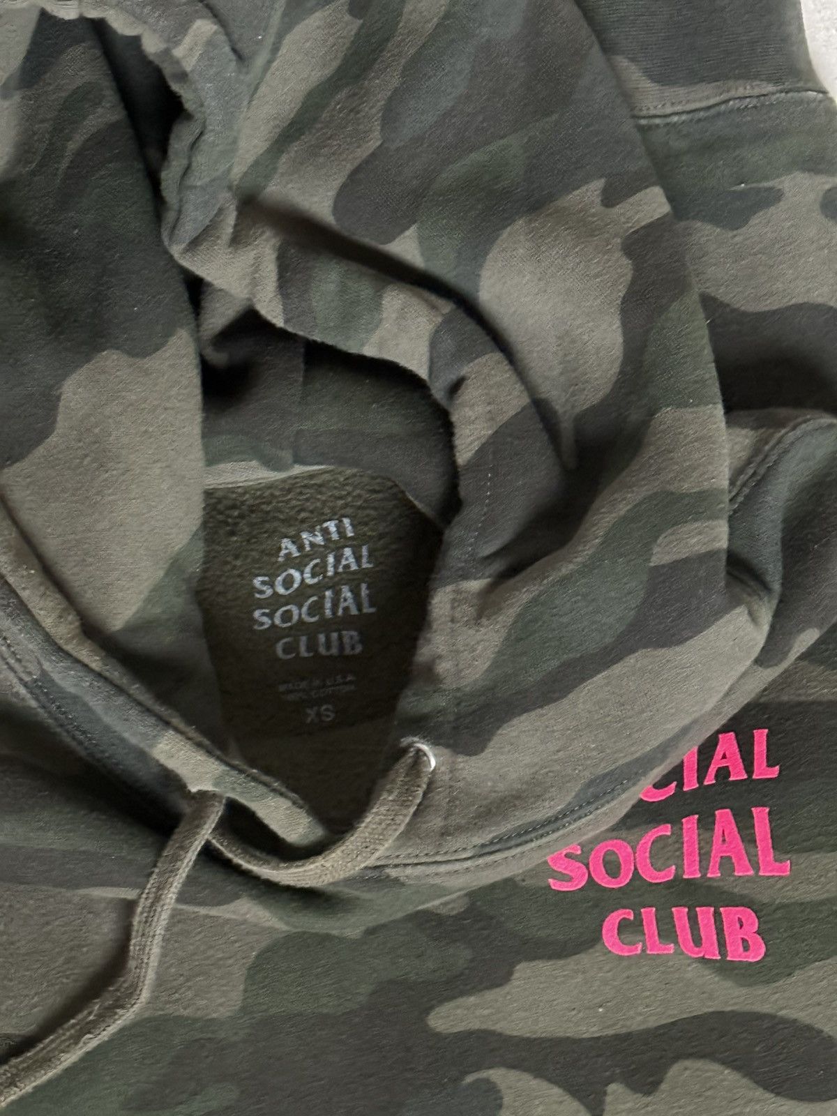 Anti Social Social Club Anti Social Social Club Camo Pink Lettering Hoodie Size US XS / EU 42 / 0 - 4 Thumbnail