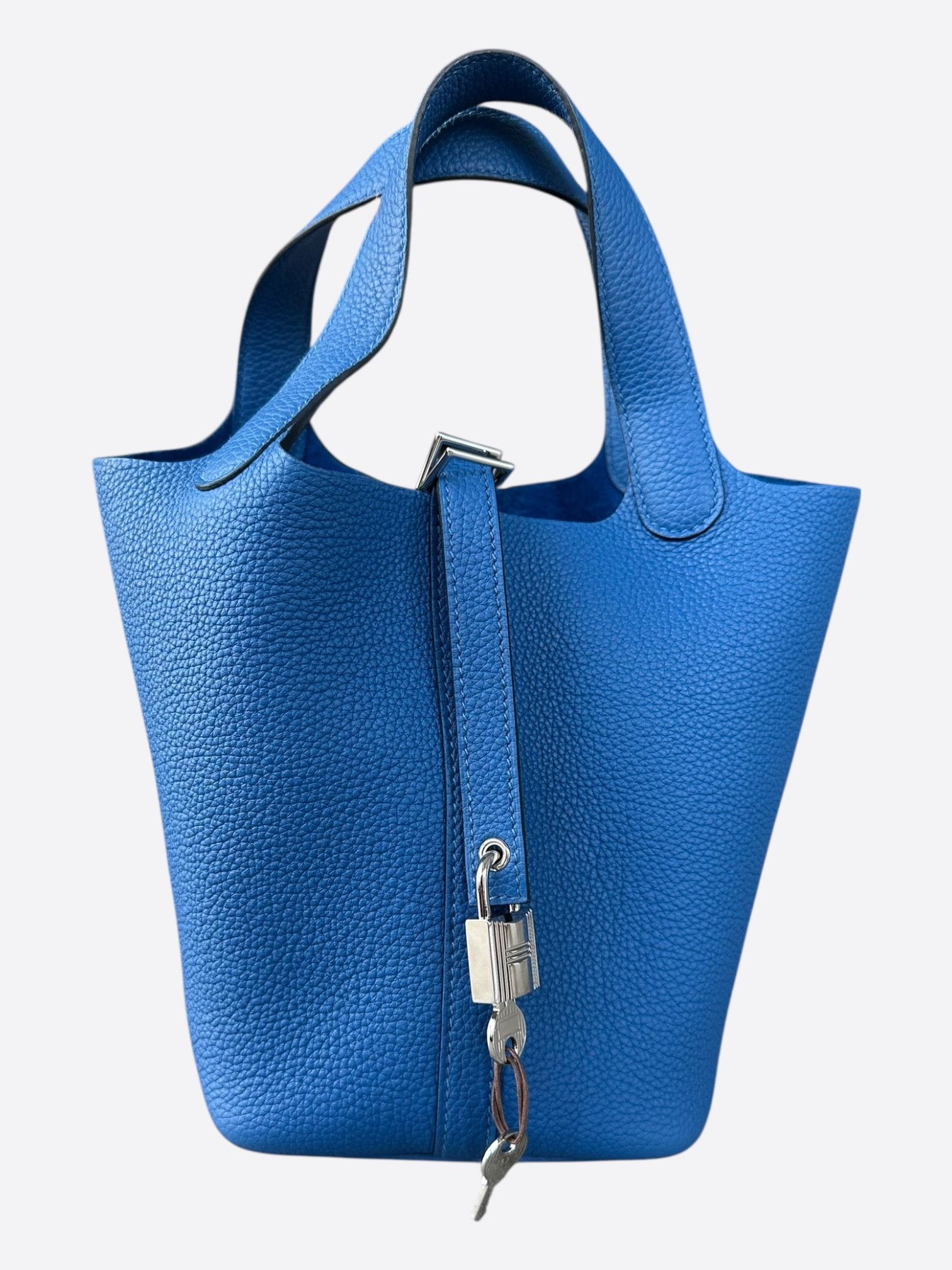 Hermes Hermes Bleu France Clemence Picotin 18 Size ONE SIZE - 1 Thumbnail