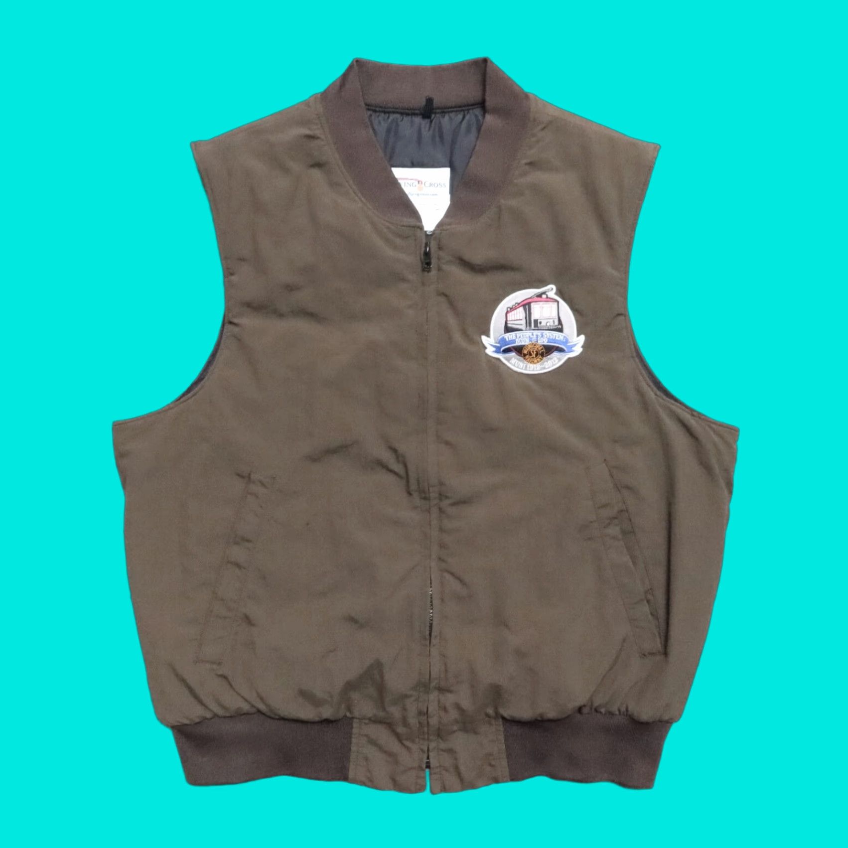 Vintage VINTAGE Muni San Francisco Patch Quilted Puffer Vest L Brown Mens Vest Size US L / EU 52-54 / 3 - 1 Thumbnail