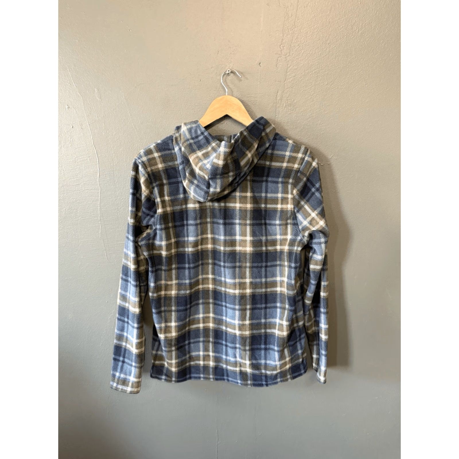 O'Neill Oneill Hoodie Green Plaid Fleece 1/4 Zip Hooded Pullover Sweatshirt Size Medium Womens Size M / US 6-8 / IT 42-44 - 2 Thumbnail