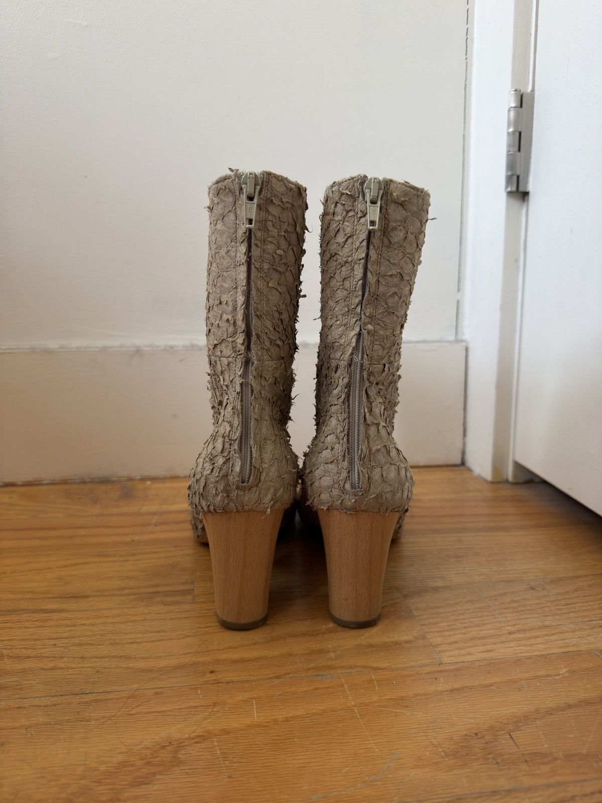 Helmut Lang FW02 Perchskin Heeled Boots Size US 10 / IT 40 - 3 Thumbnail