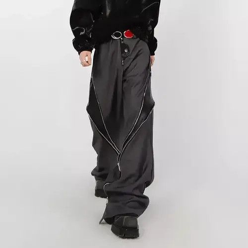Jean PU Leather Zipper Pants Straight Size US 30 / EU 46 - 1 Thumbnail