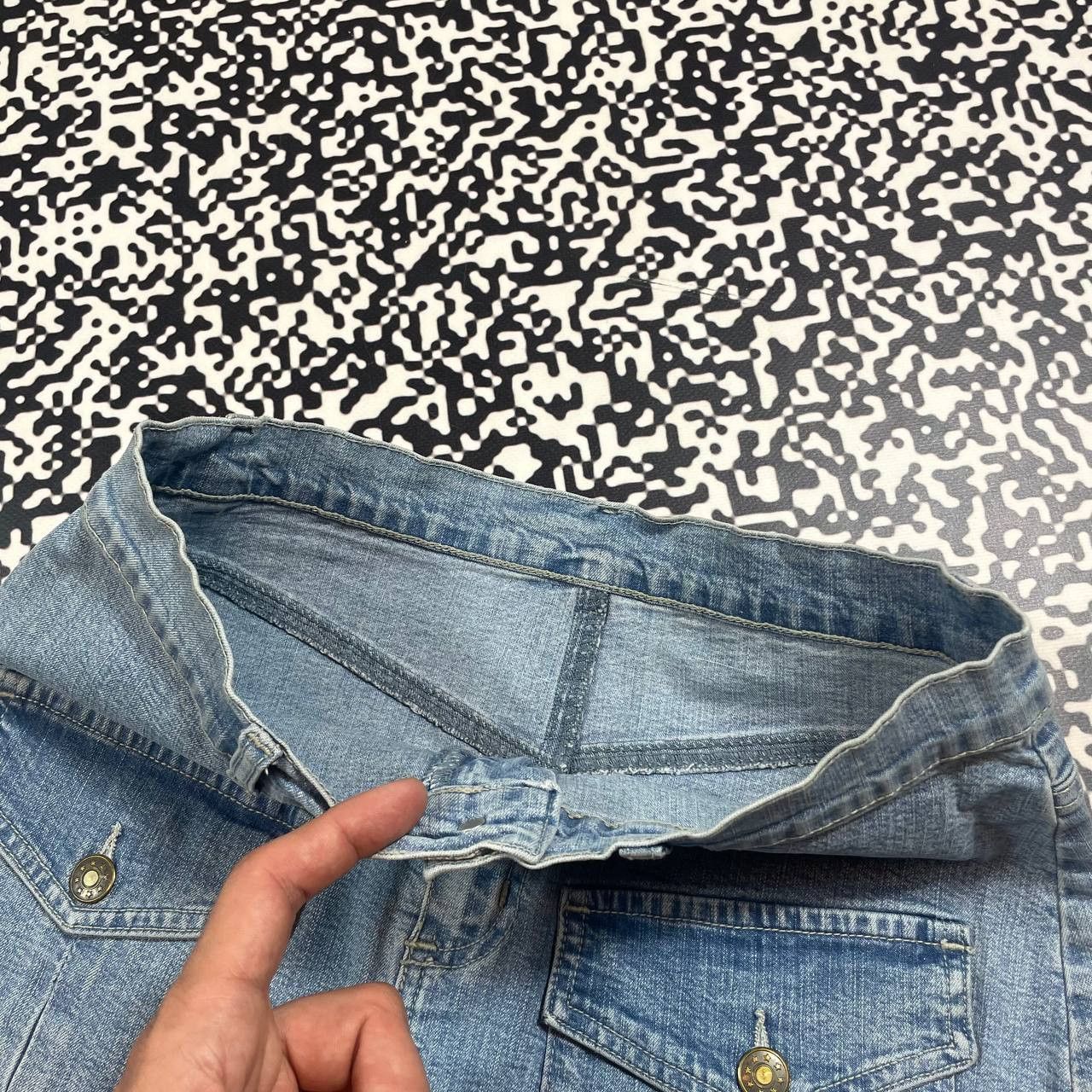 Japanese Brand Vintage Y2K Japanese Style Retro Denim Mini Skirt Size 26" / US 2 / IT 38 - 12 Thumbnail